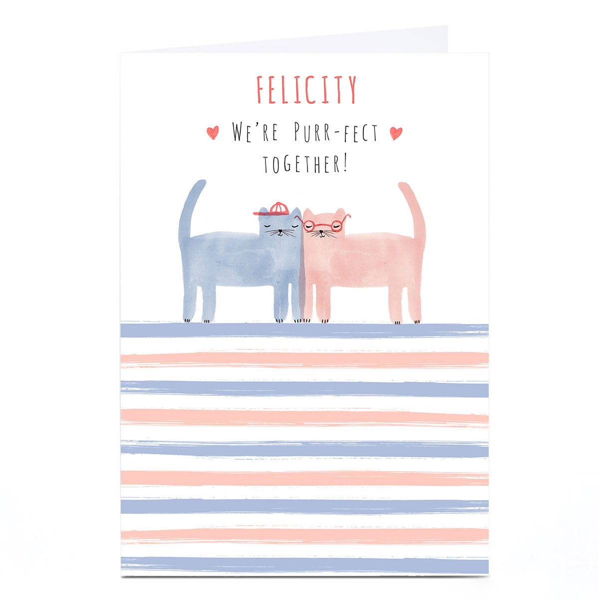 Personalised Hannah Steele Card - We're Purrfect Together