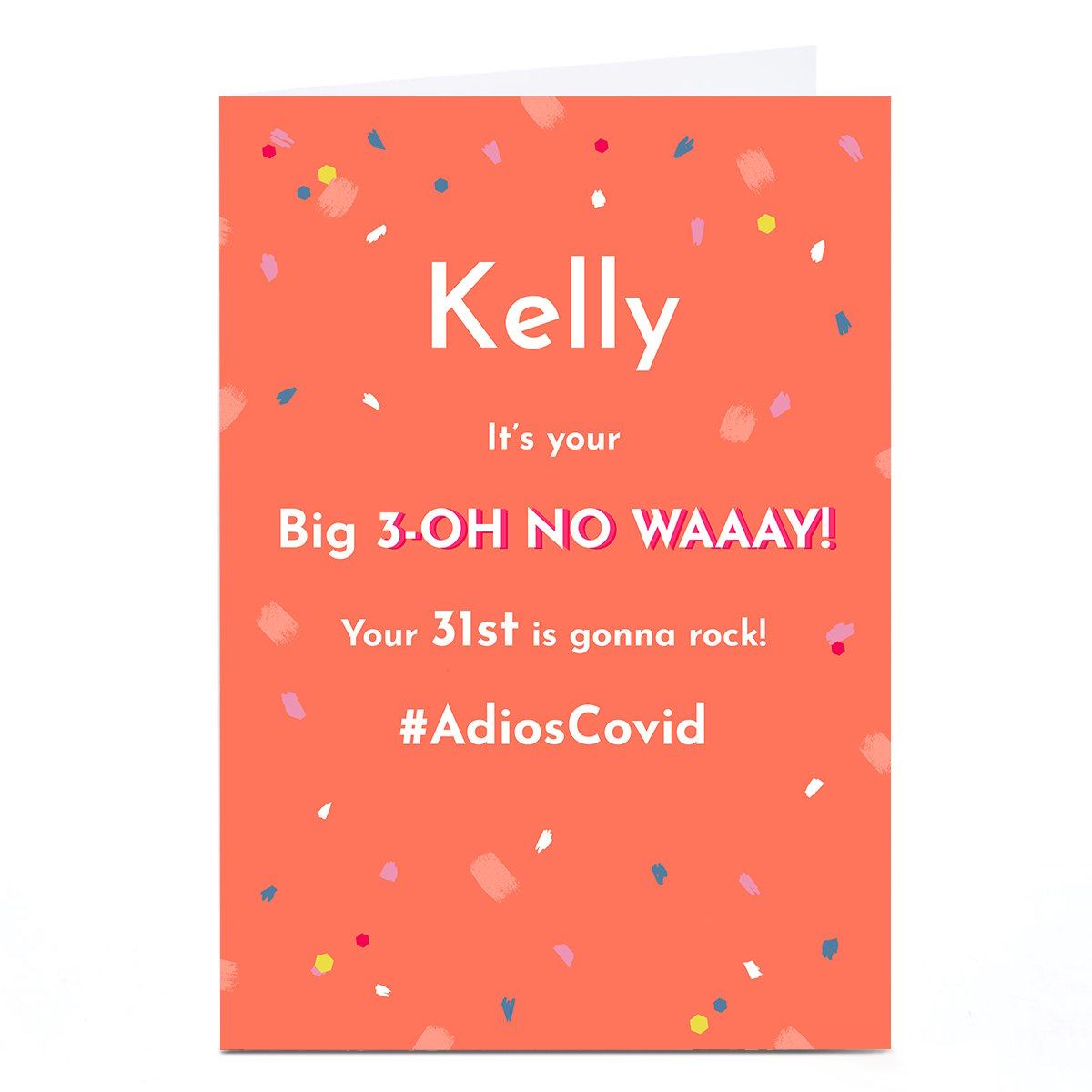 Personalised Covid Birthday Card - Missed 30th