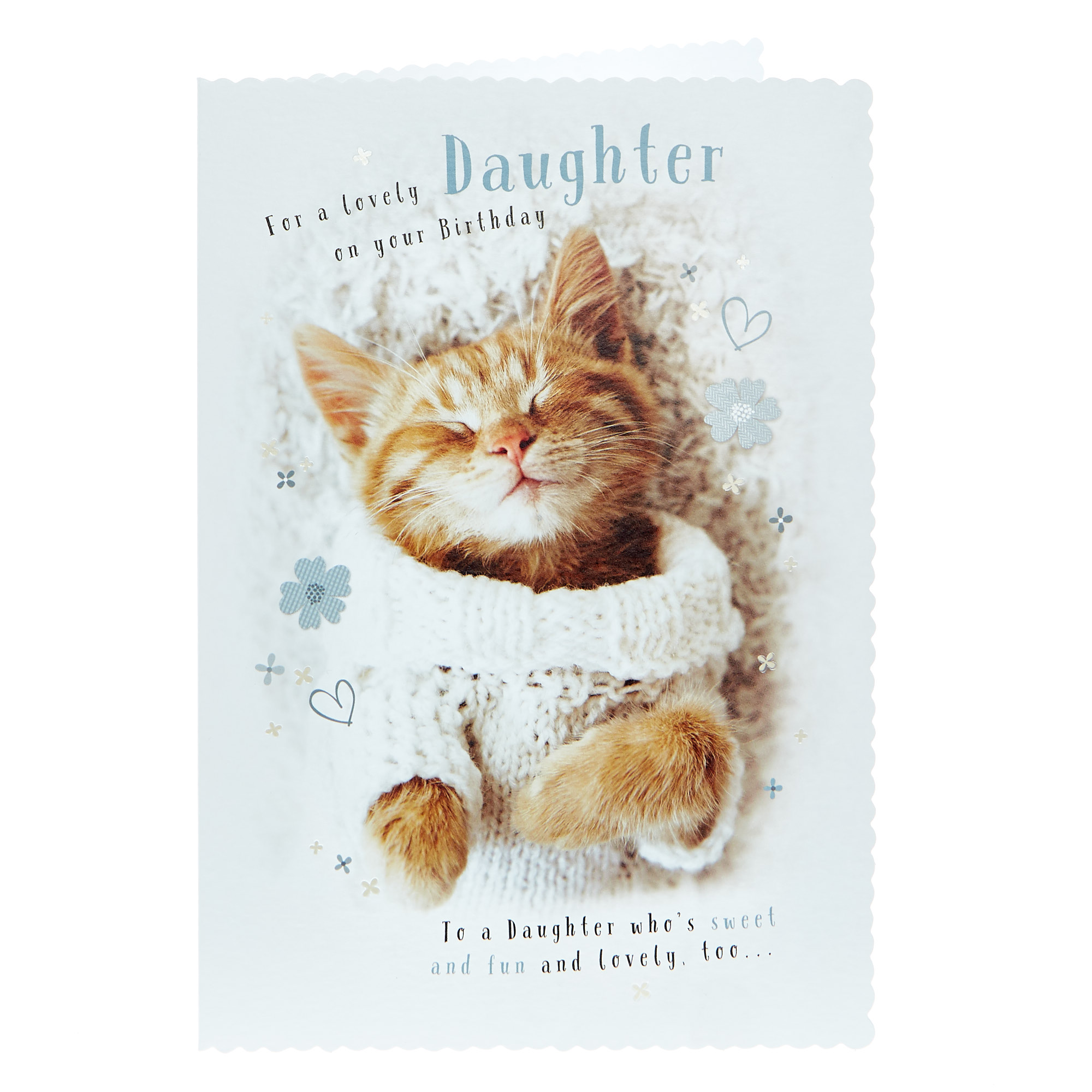 Birthday Card - Lovely Daughter, Kitten