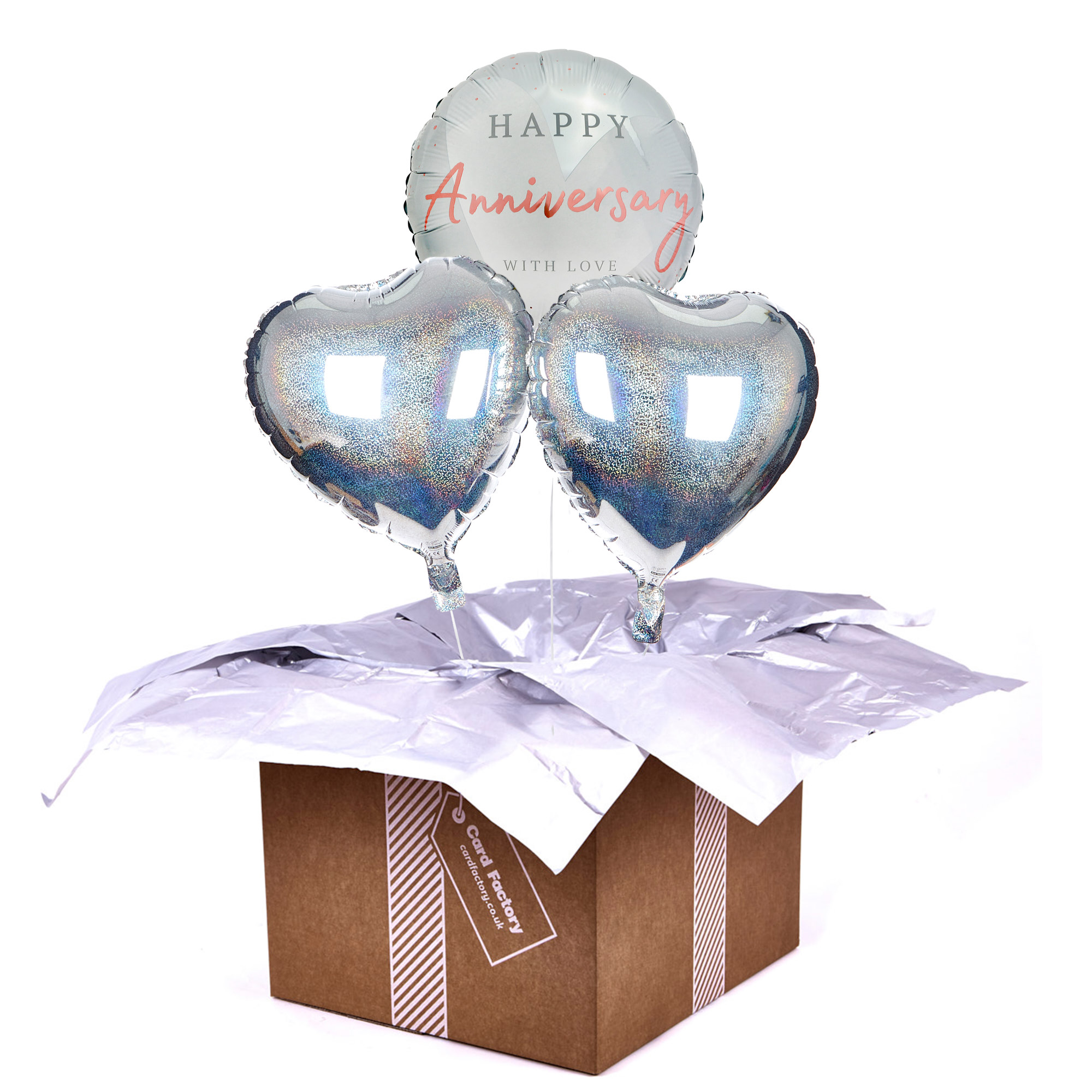 With Love Happy Anniversary Balloon Bouquet - DELIVERED INFLATED!