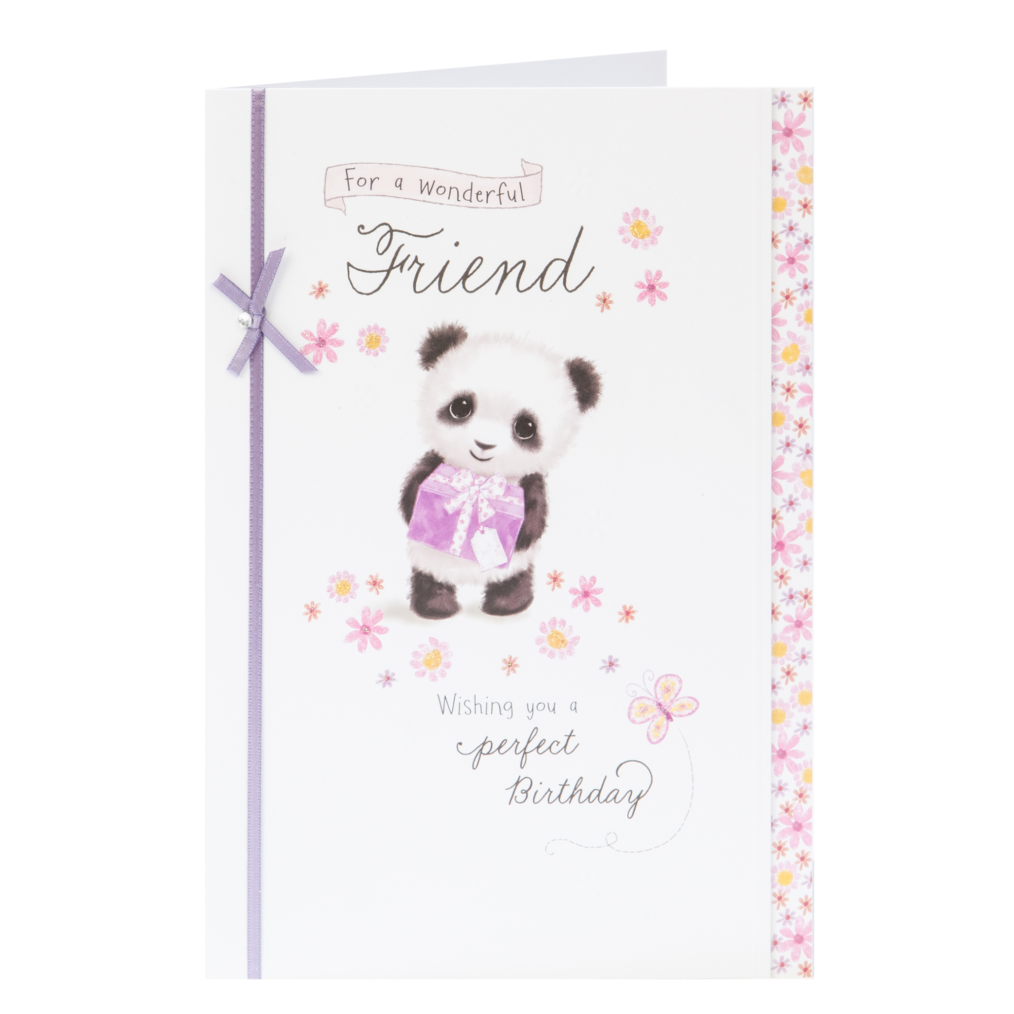 Birthday Card - Wonderful Friend, Panda 