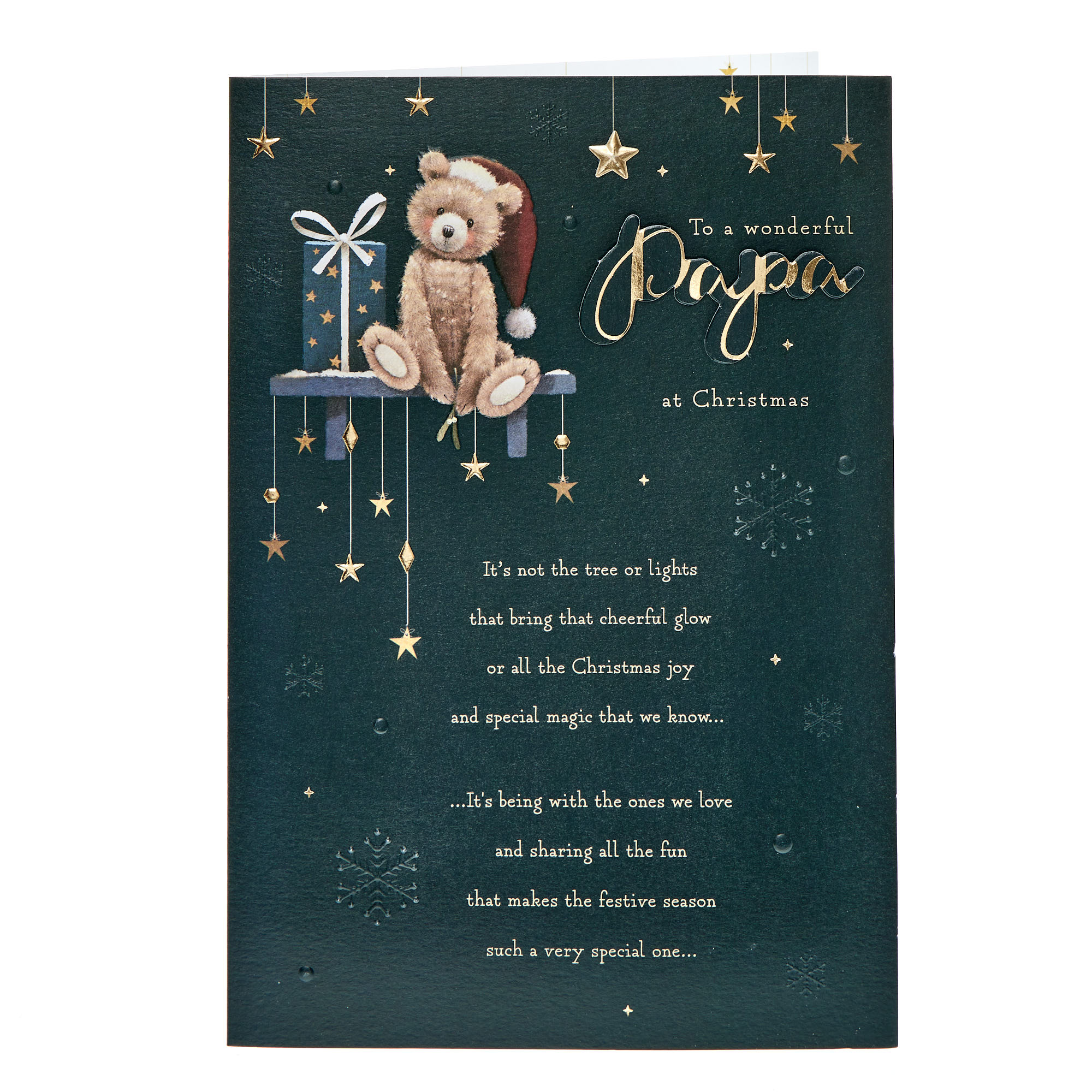Papa Traditional Bear Christmas Card