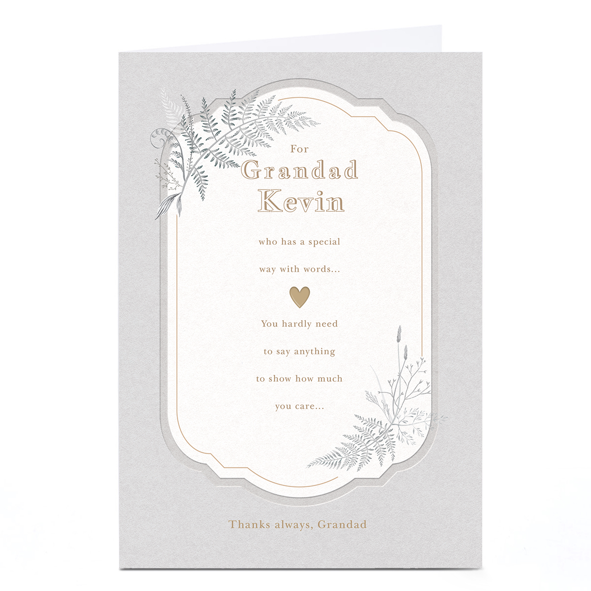 Personalised Father's Day Card - Special Way With Words, Grandad