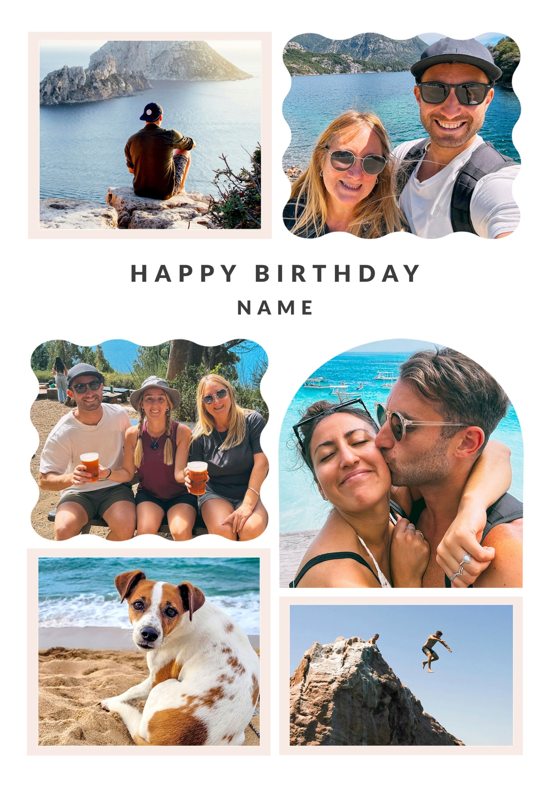Photo Upload Card - 6 Photos with Editable Text