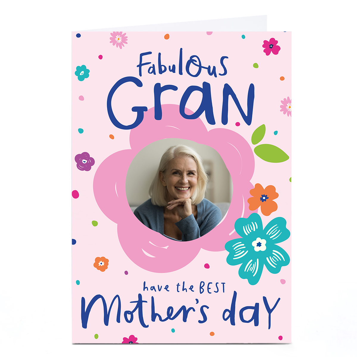 Photo Pigment Mother's Day Card - Fabulous Gran Flowers