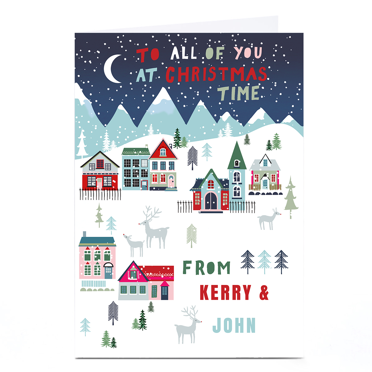 Personalised Kerry Spurling Christmas Card - All Of You