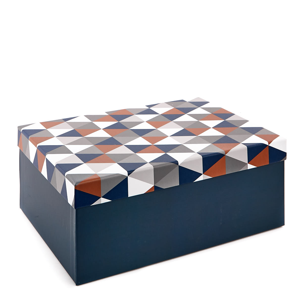 Luxury Gift Box Set Of Four - Blue Geometric