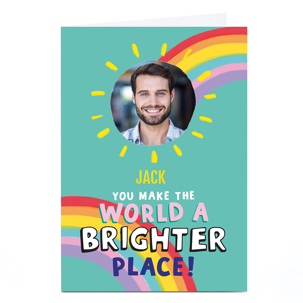 Personalised Cheerful Photo Card - Brighter Place