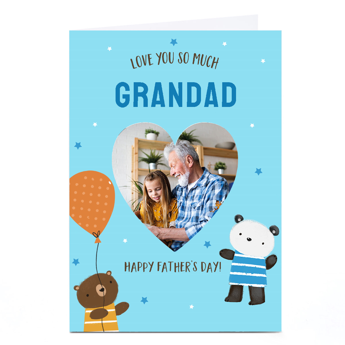 Personalised Father's Day Photo Card - Love you so Much