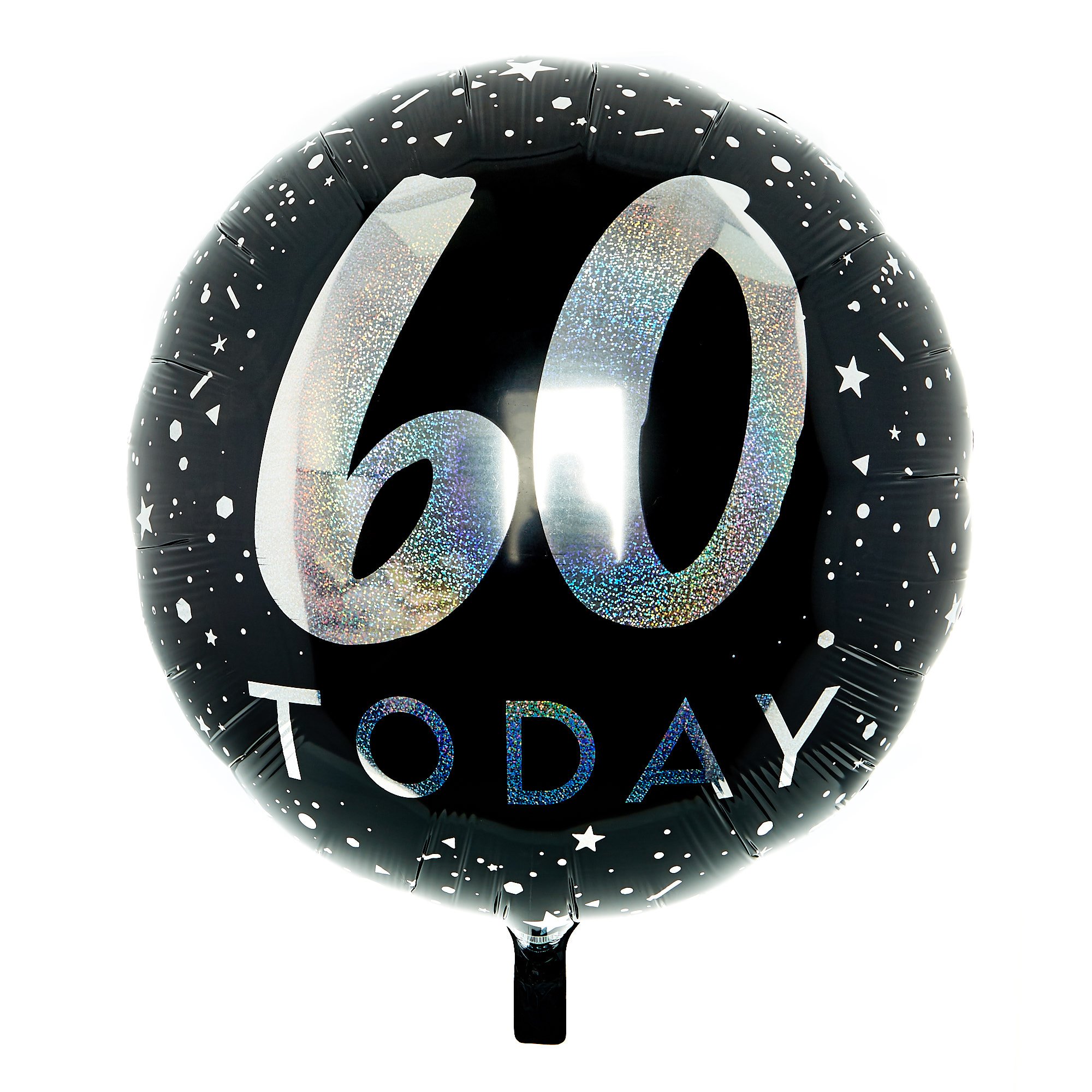 Black & Silver 60 Today 31-Inch Foil Helium Balloon