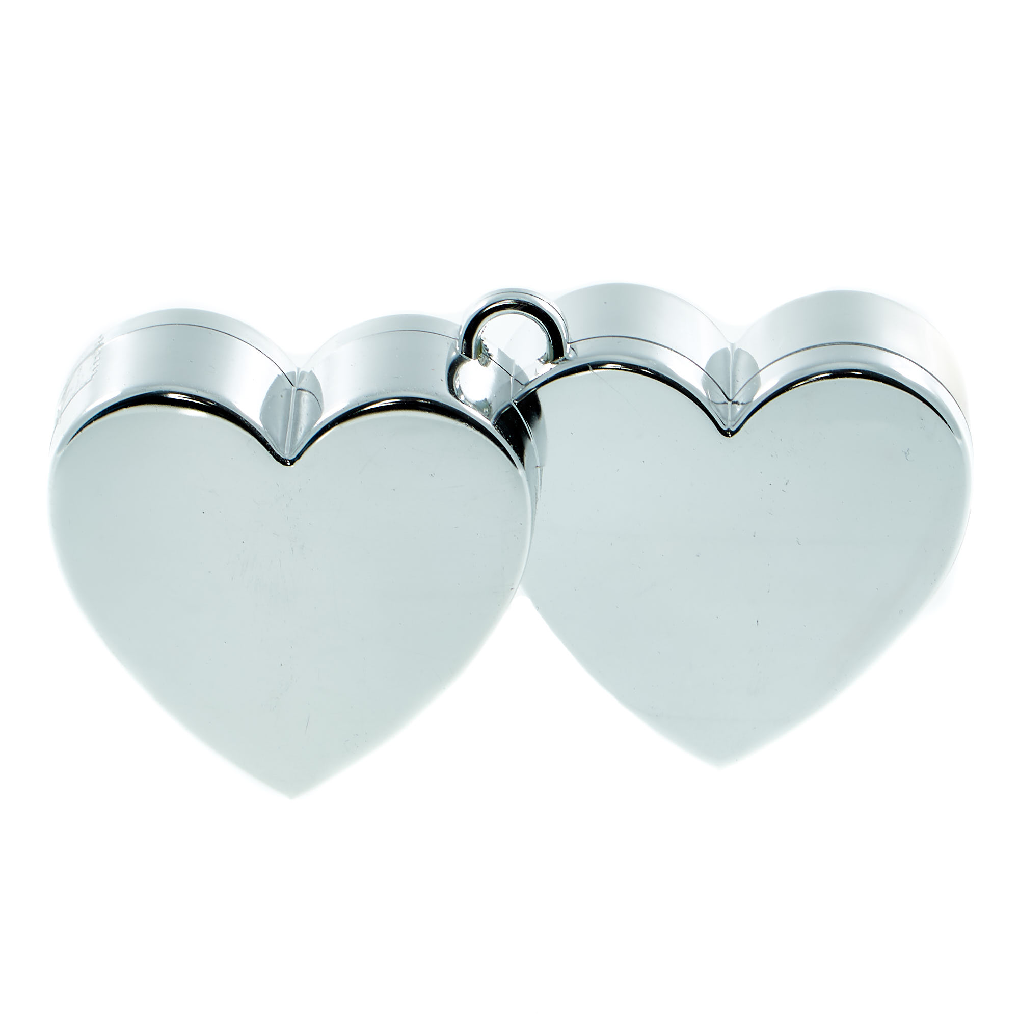 Double Heart Silver Balloon Weight