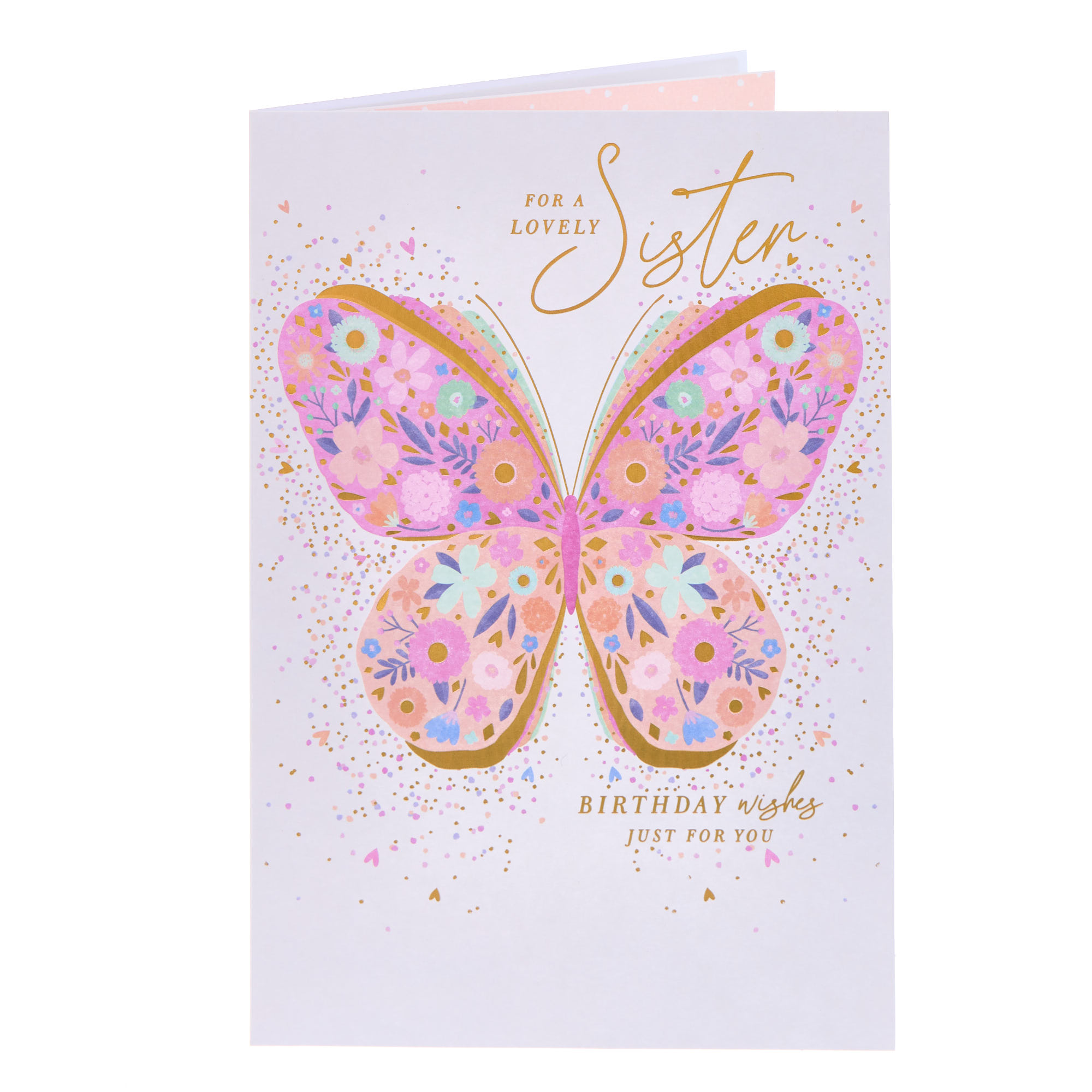 Sister Floral Butterfly Birthday Card