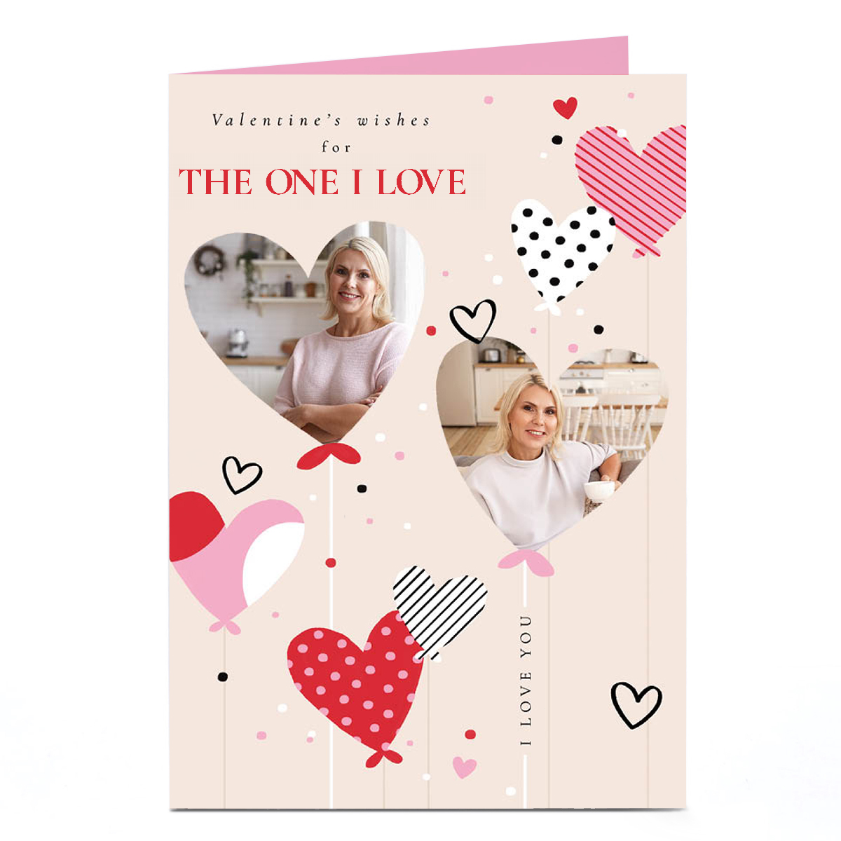 Personalised Valentine's Day Card - Heart Balloons, One I Love