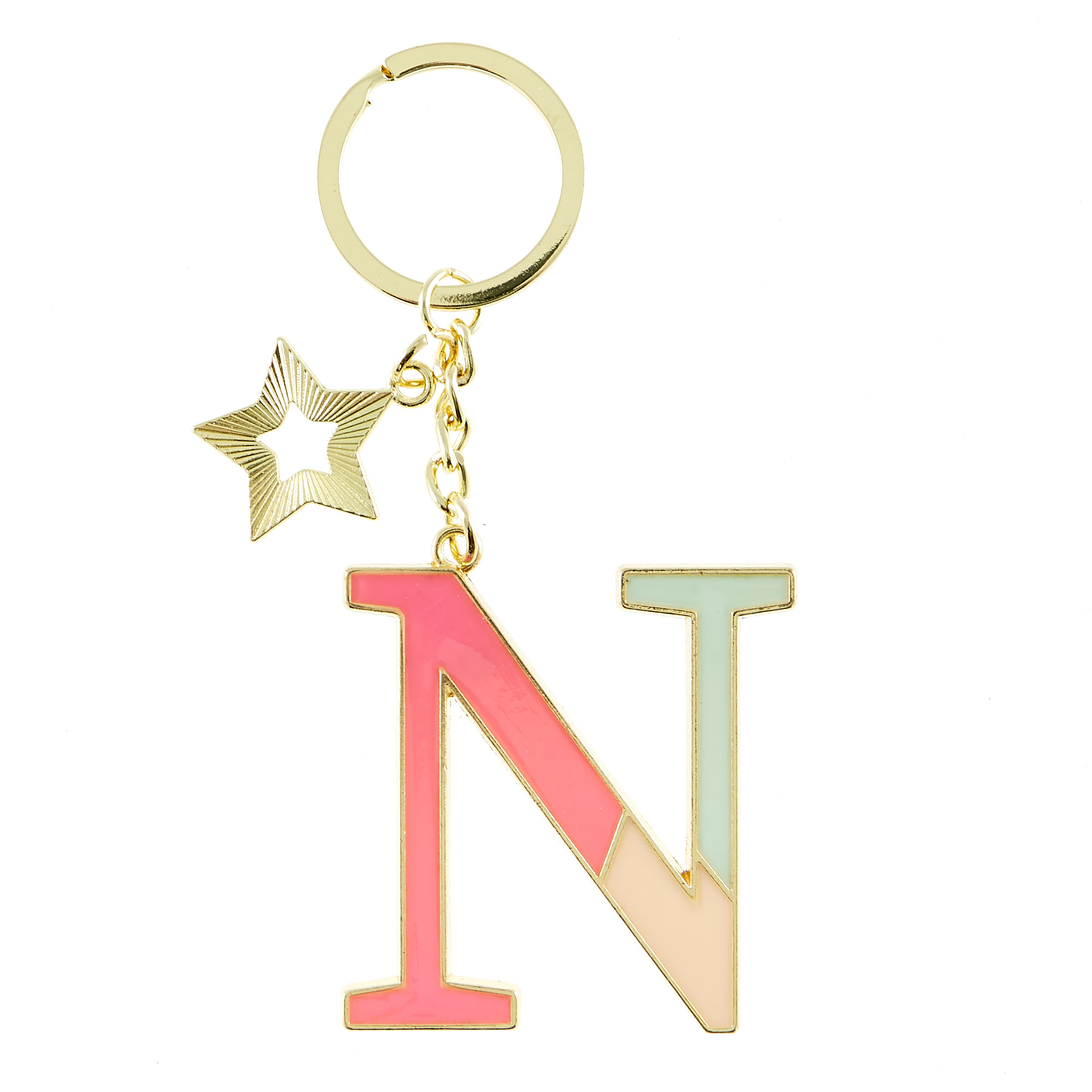 Letter N Alphabet Keyring