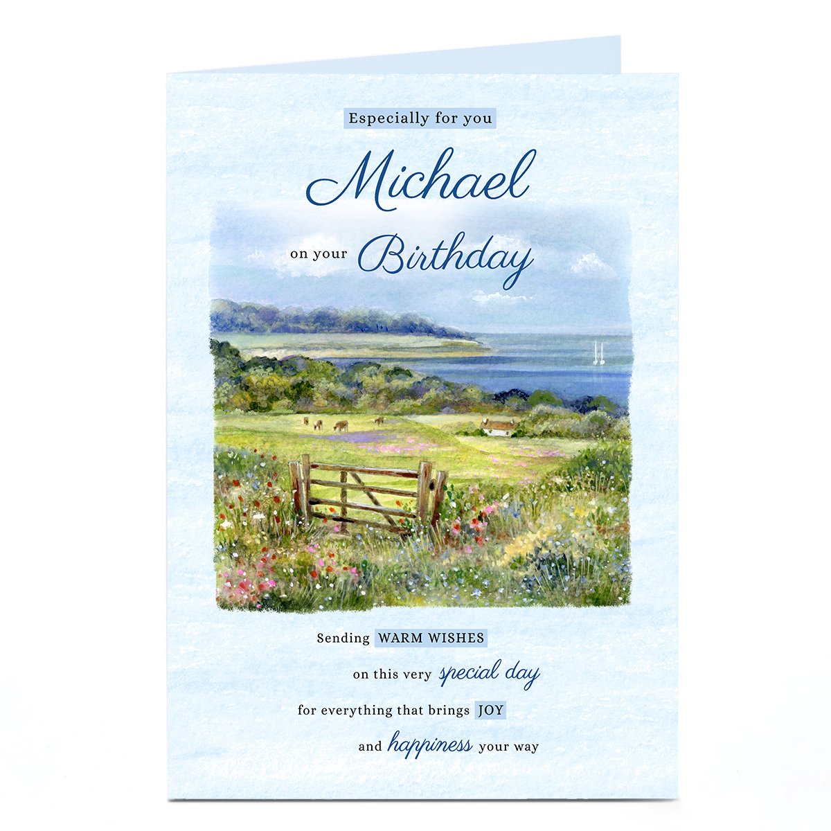 Personalised Birthday Card - Country Scene