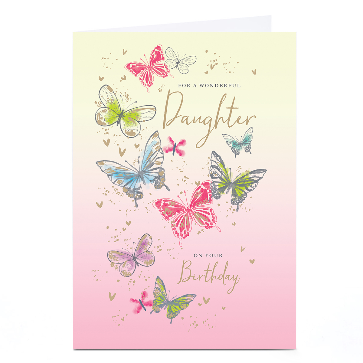 Birthday Card - Floating Butterflies, Daughter