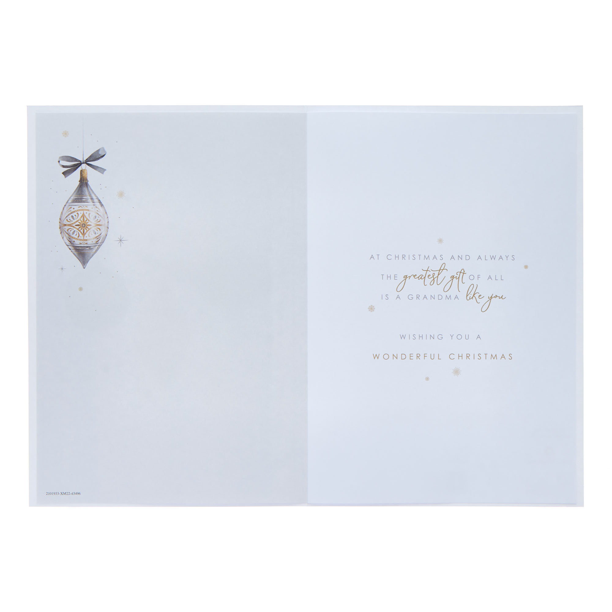 Grandma Purple Baubles Christmas Card