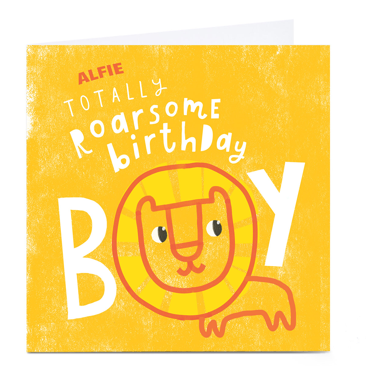 Personalised Art Kids Birthday Card - Roarsome Birthday Boy