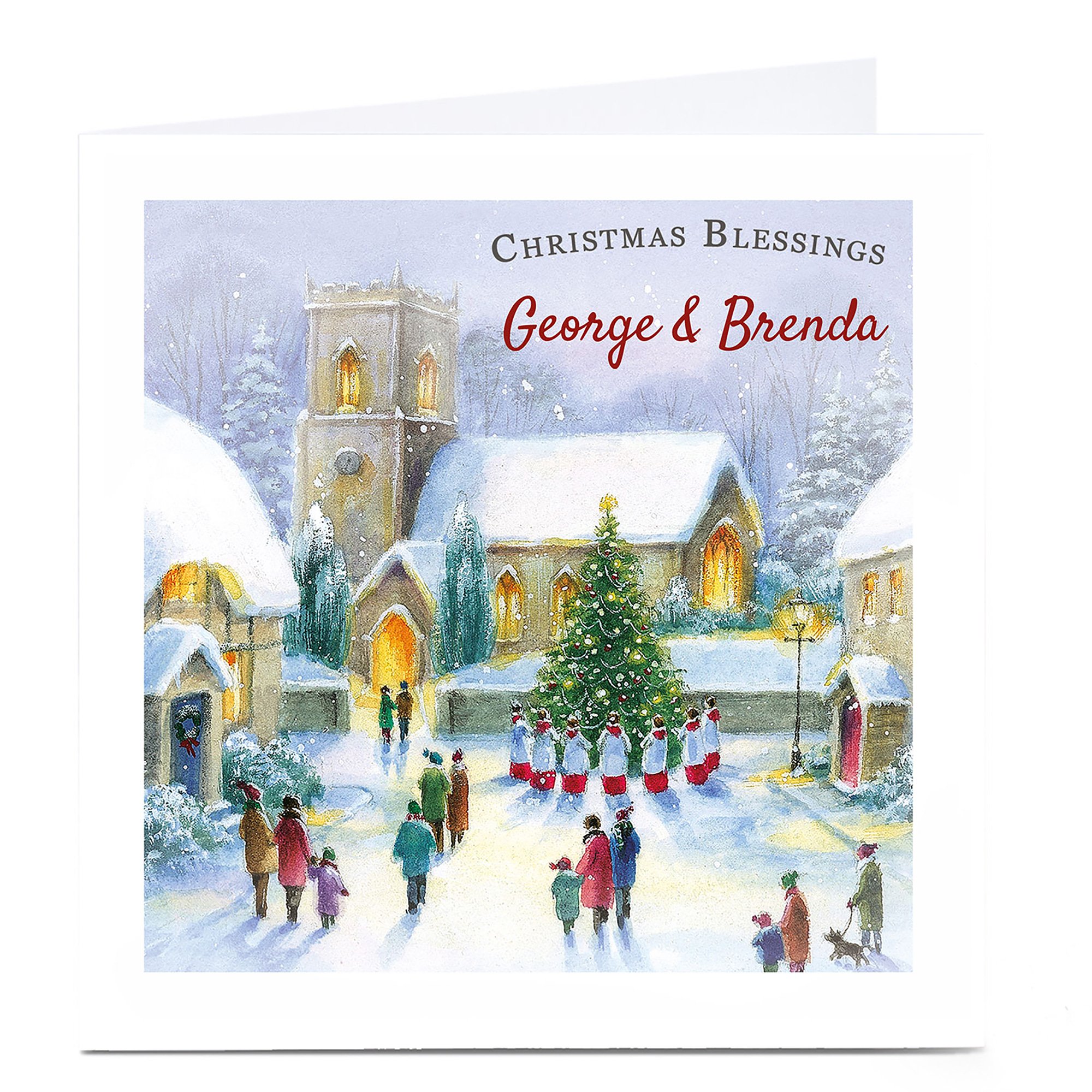 Personalised Christmas Card - Christmas Blessings