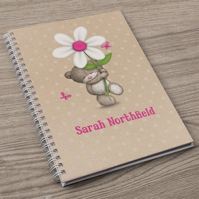 Personalised Hugs Flower Notebook
