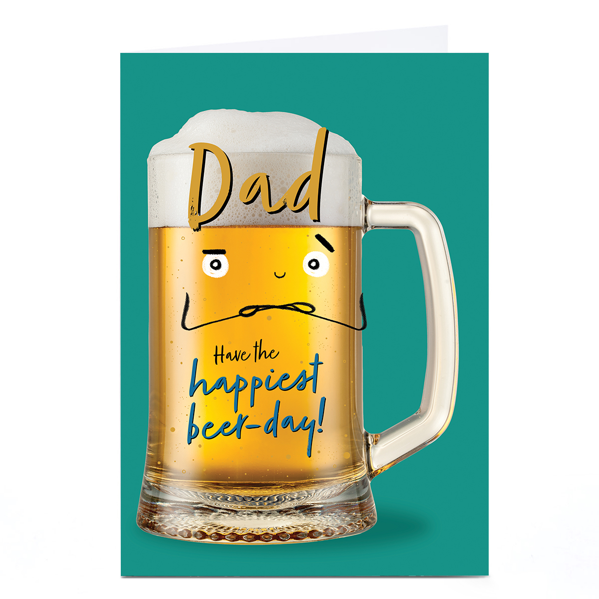 Personalised Birthday Card - The Happiest Beer-day Tankard, Dad