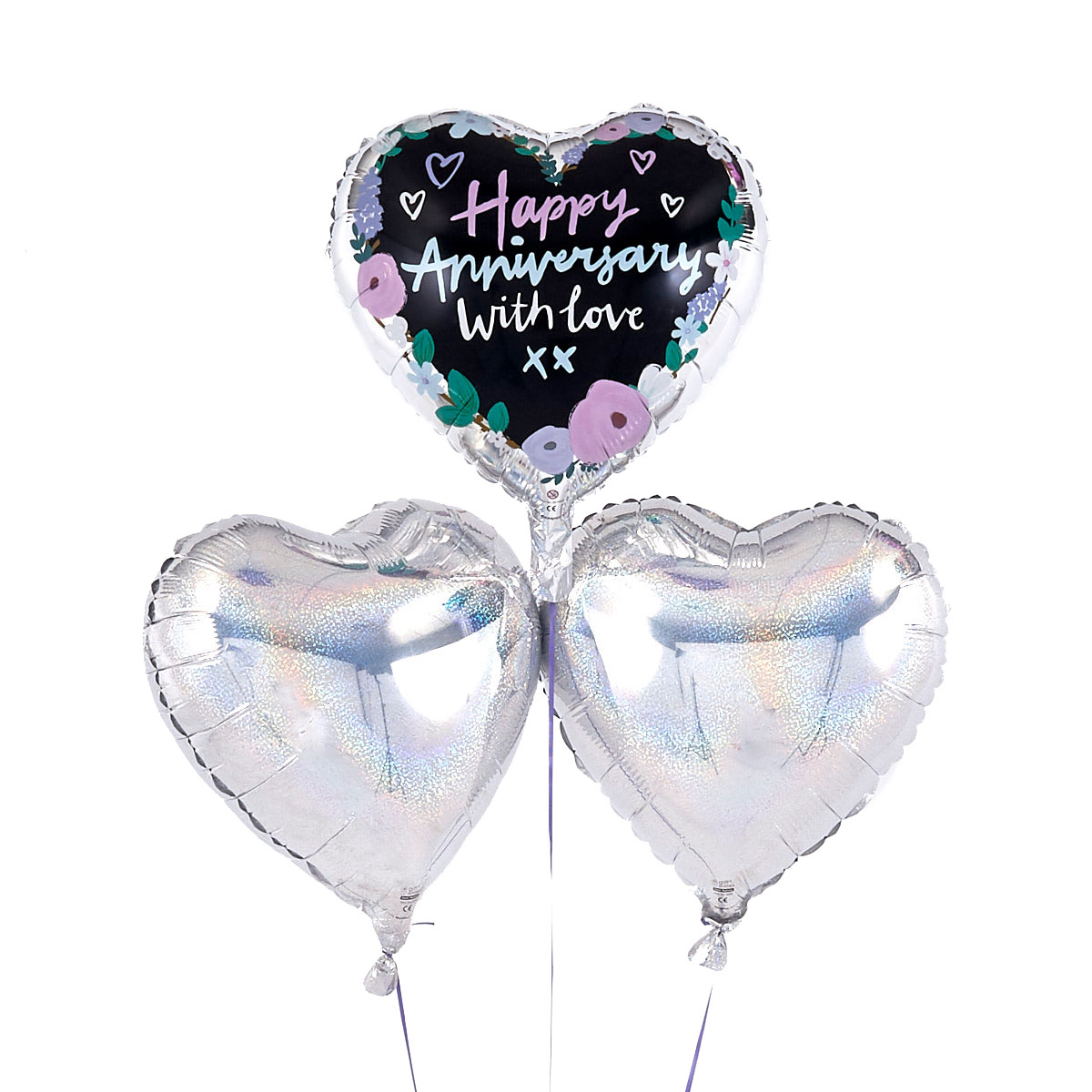 Happy Anniversary Romantic Balloon Bouquet - DELIVERED INFLATED!