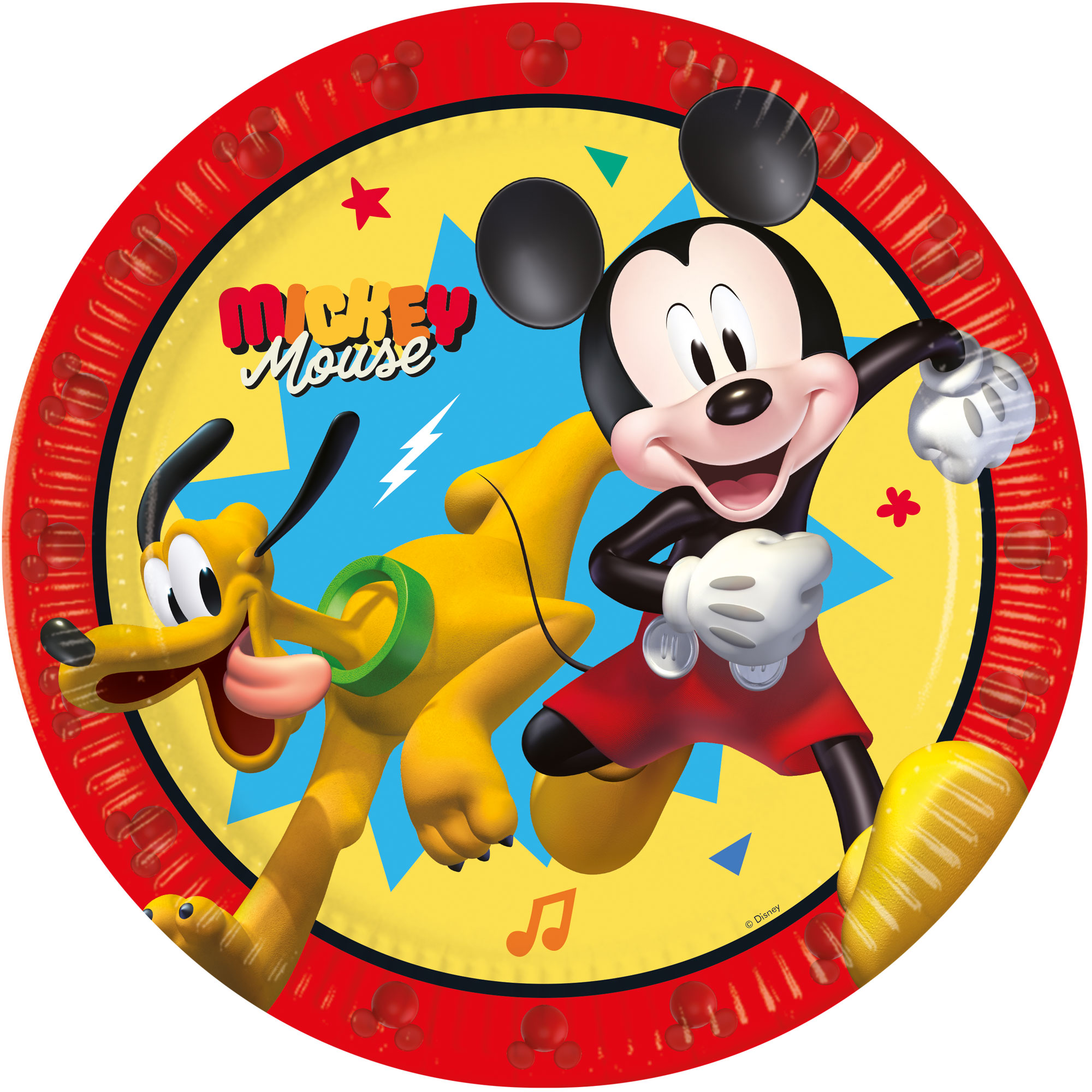 Mickey Rock The House Party Tableware & Decorations Bundle - 16 Guests