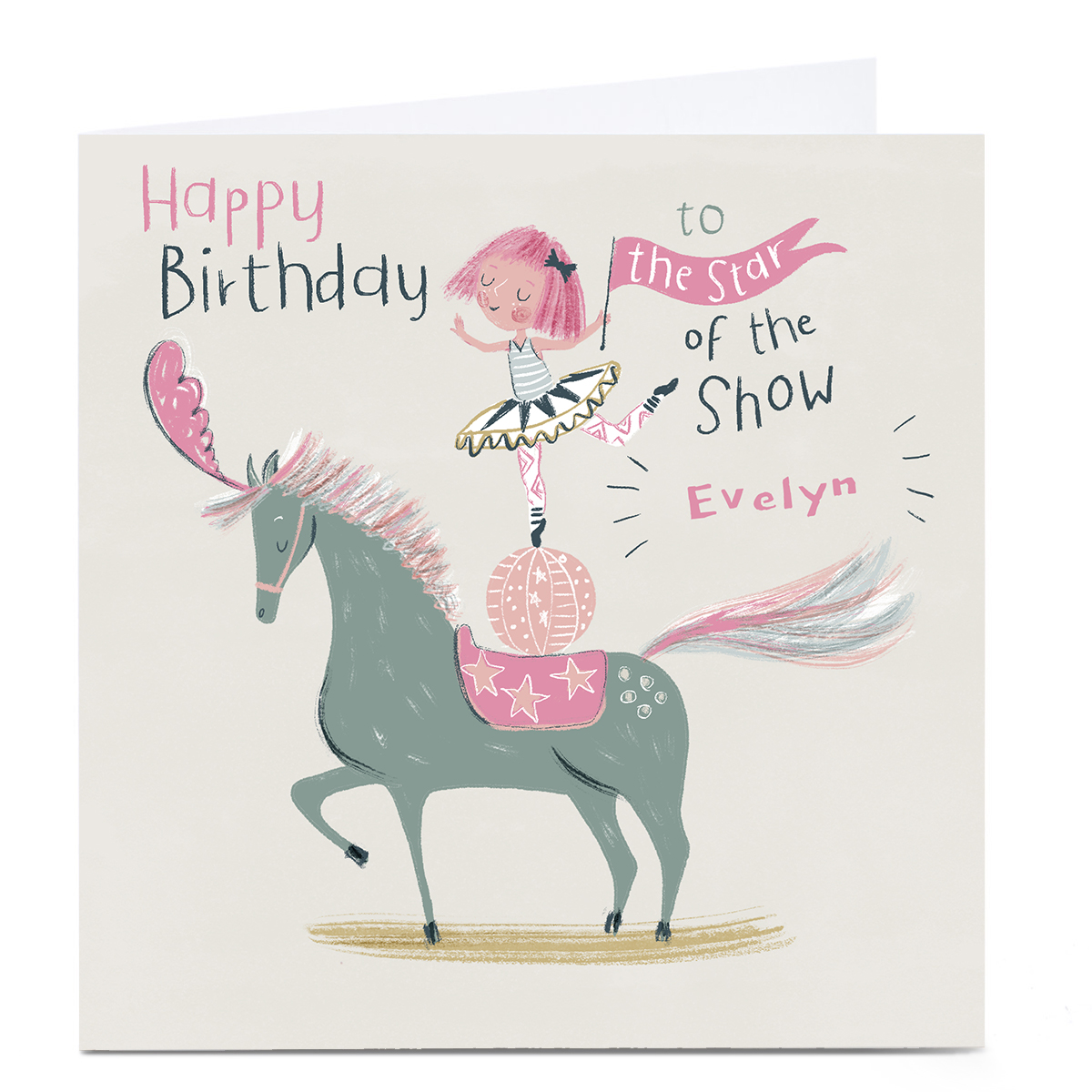 Personalised Emma Valenghi Birthday Card - Star of Show Any Name