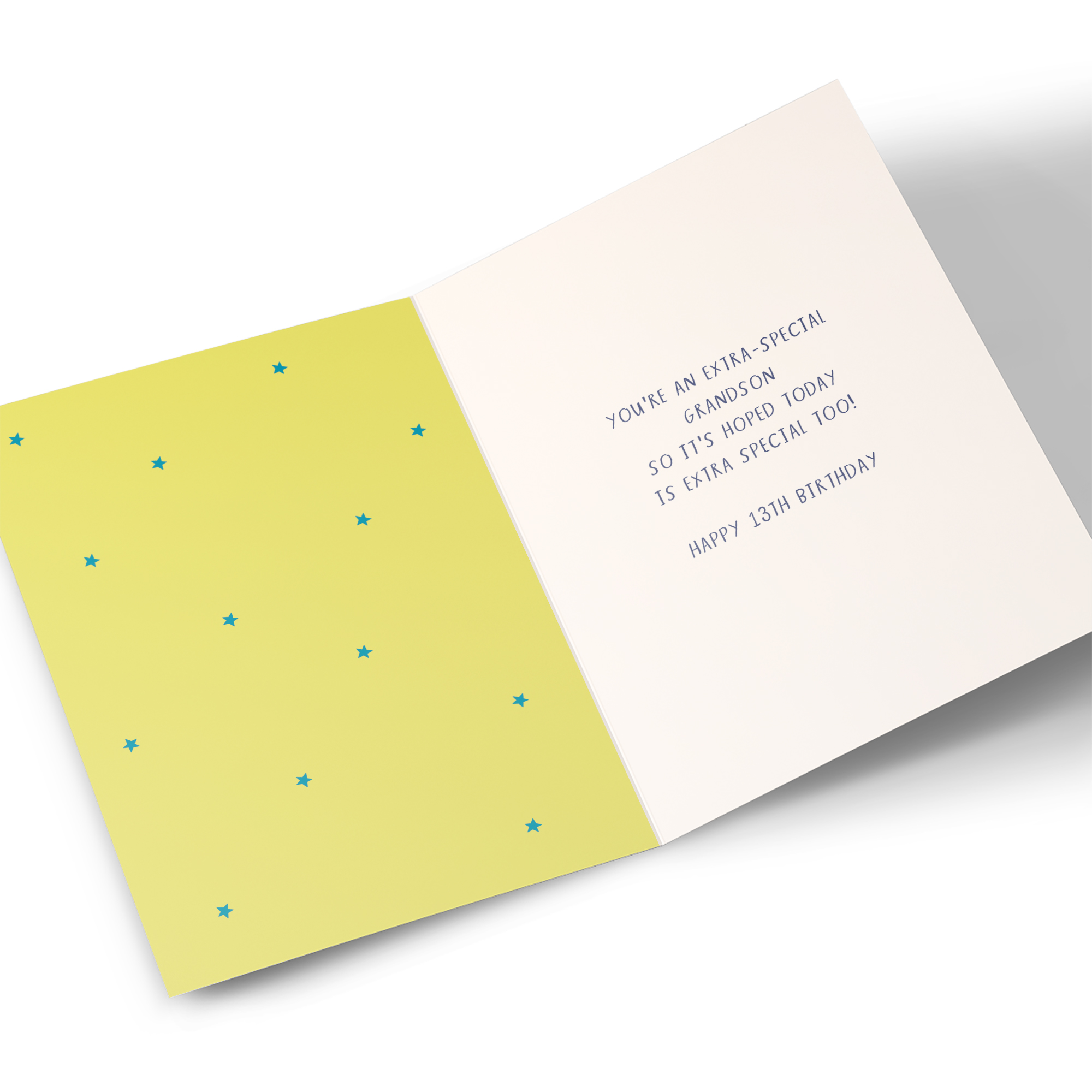 Hugs 13th Birthday Card - Extra Special Grandson