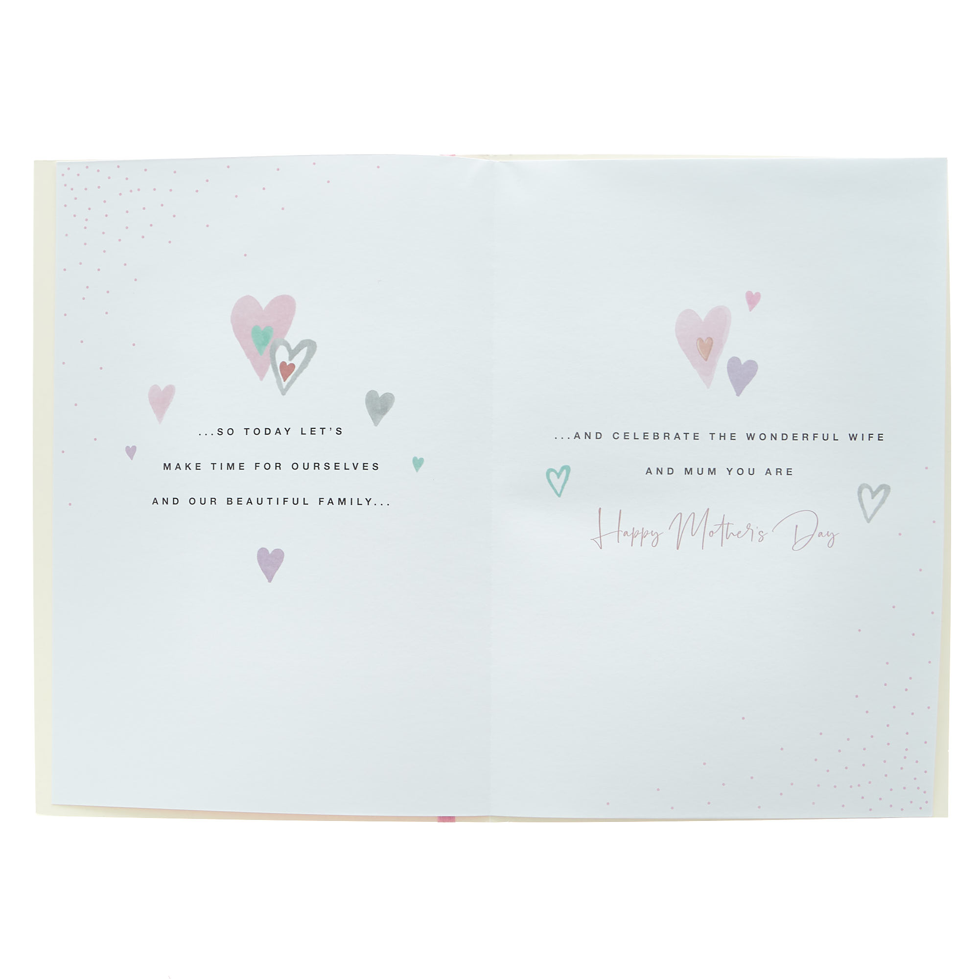 Wife With Love Painted Butterfly Mother's Day Card