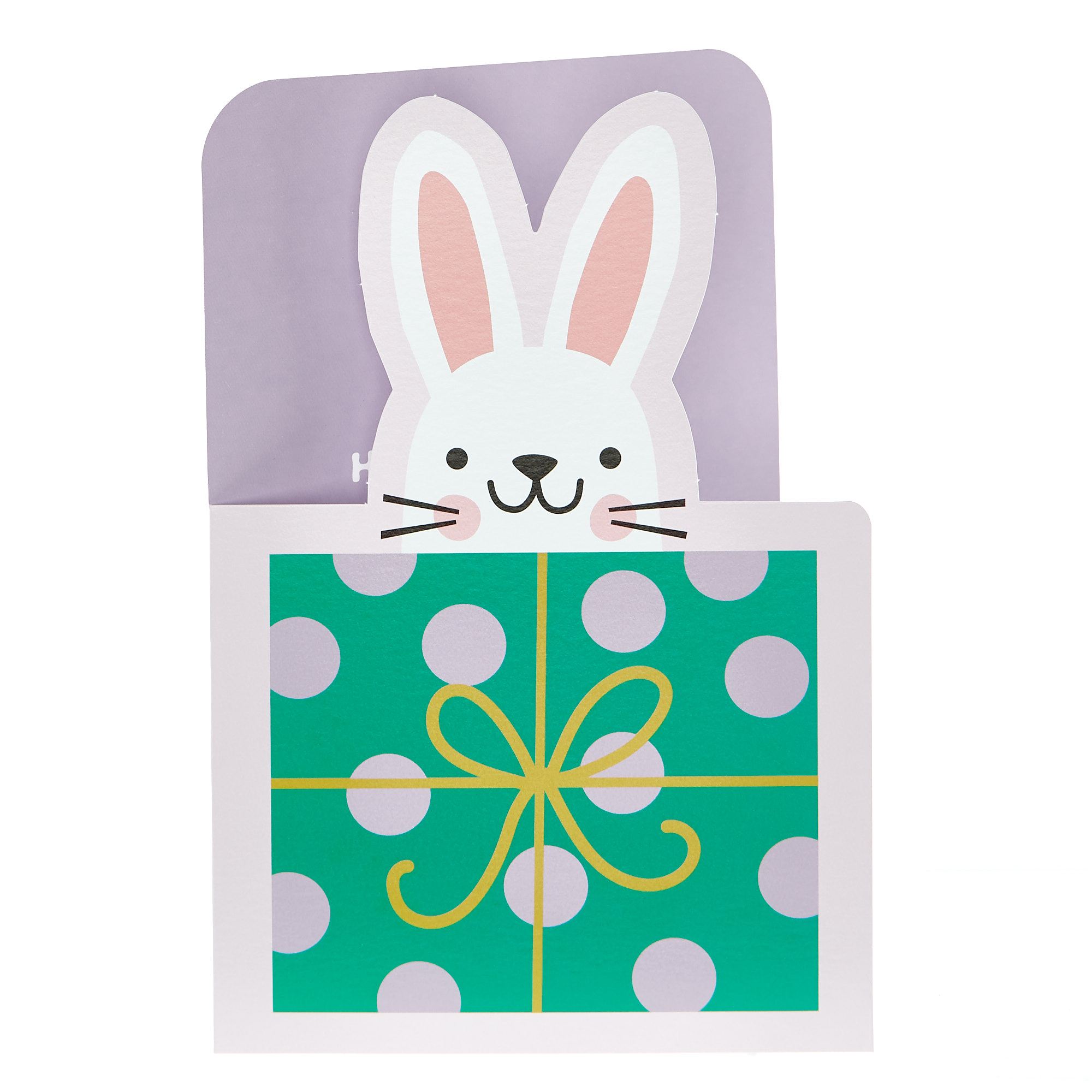 Birthday Card - Rabbit & Present