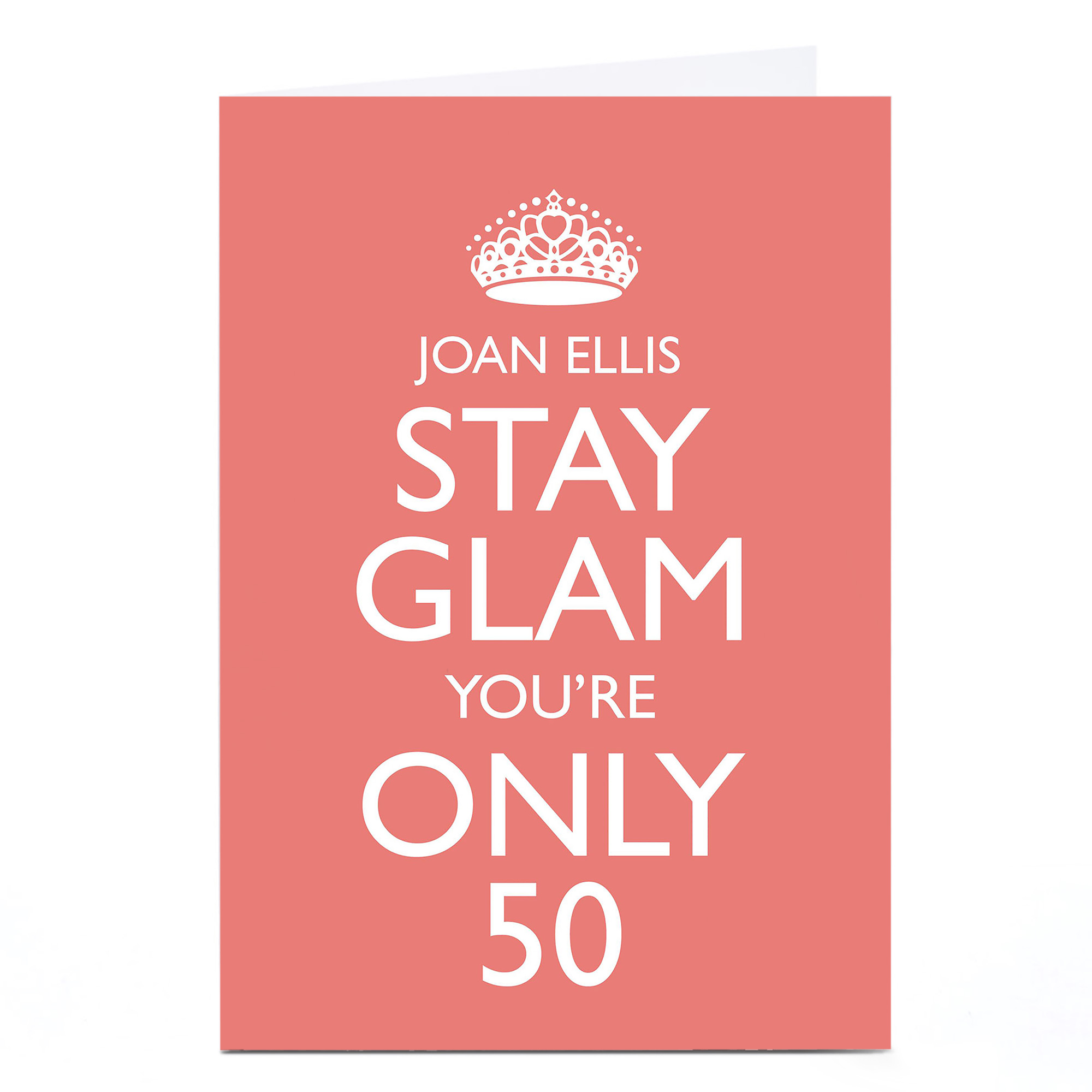 Personalised 50th Birthday Card - Stay Glam