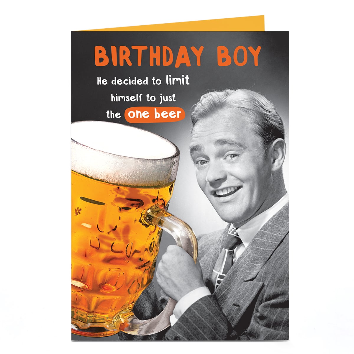 Birthday Card - Birthday Boy Huge Beer