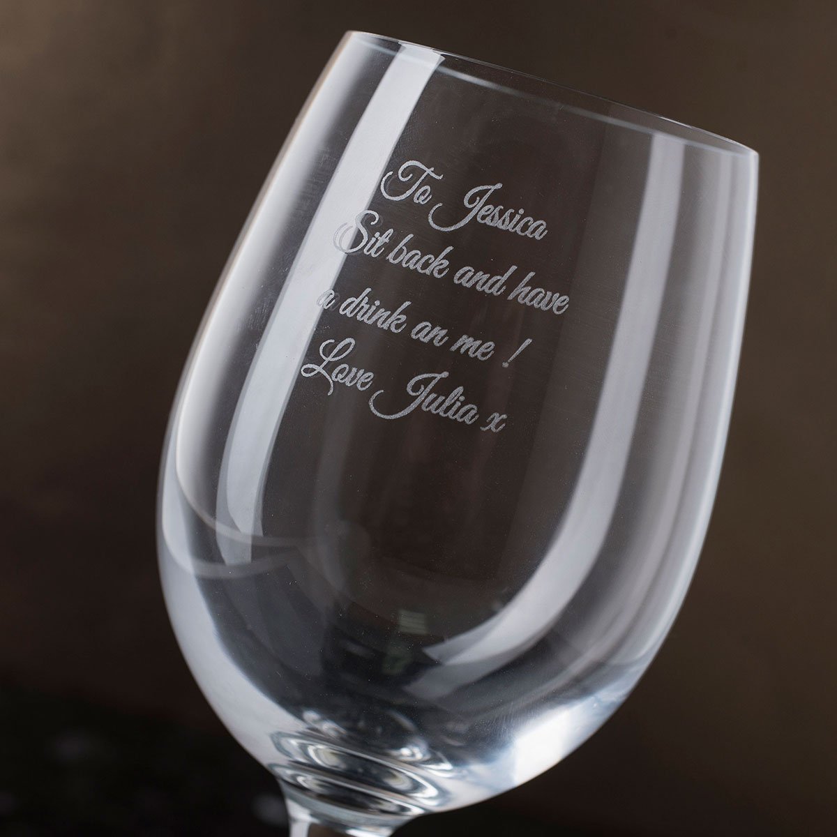 Personalised Wine Glass and Rose Wine Gift Set
