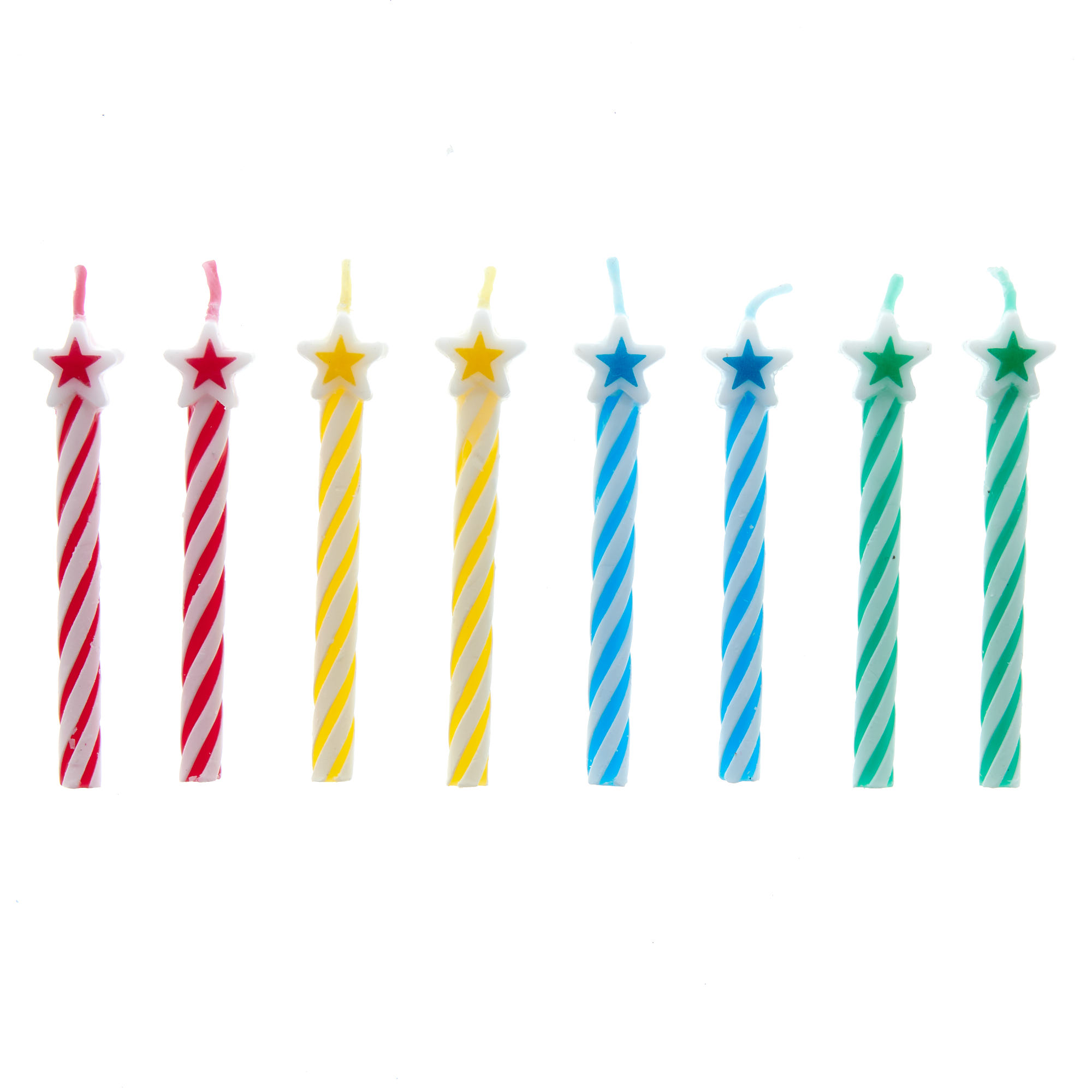 Star Topped Birthday Candles - Pack of 8
