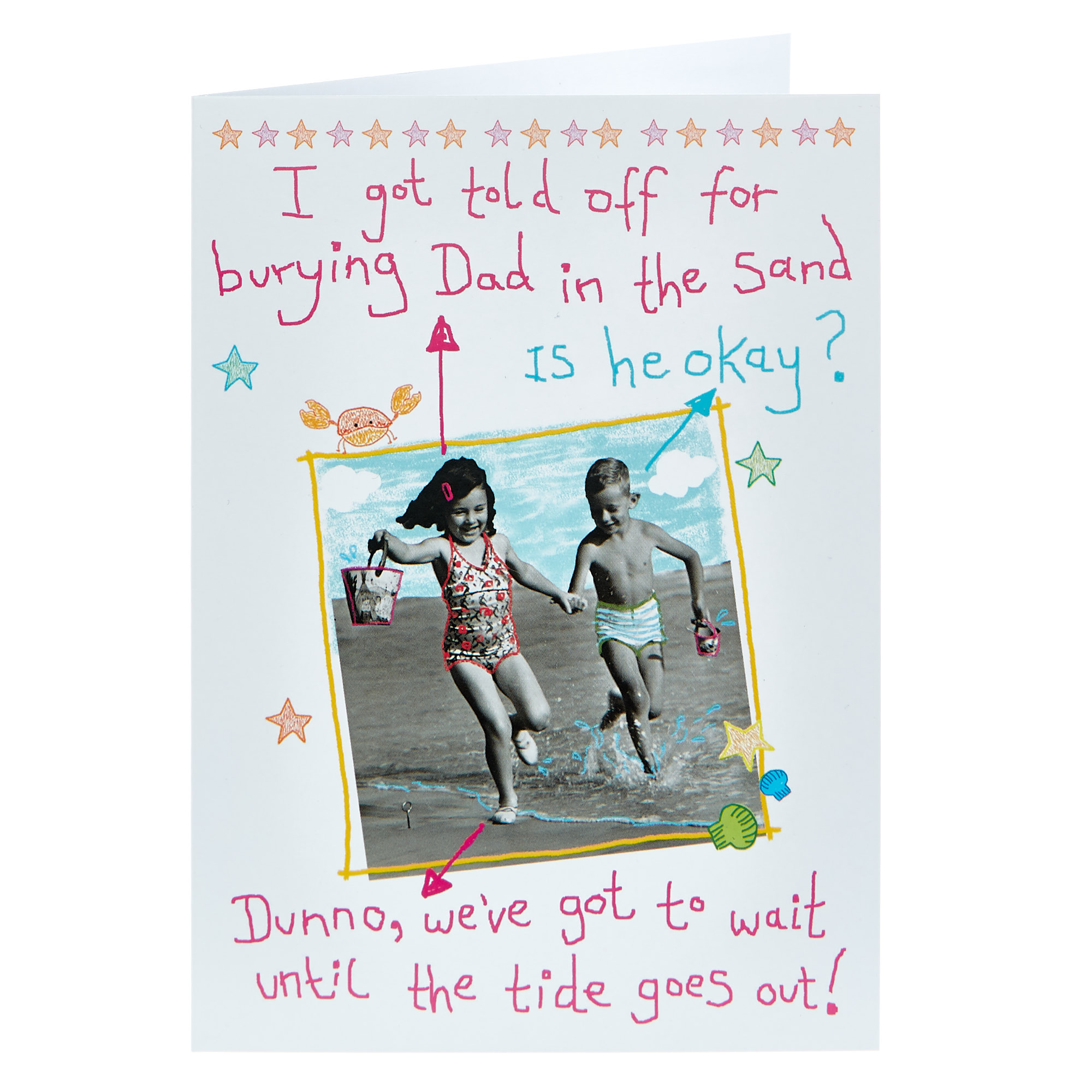 Any Occasion Card - Burying Dad In The Sand 