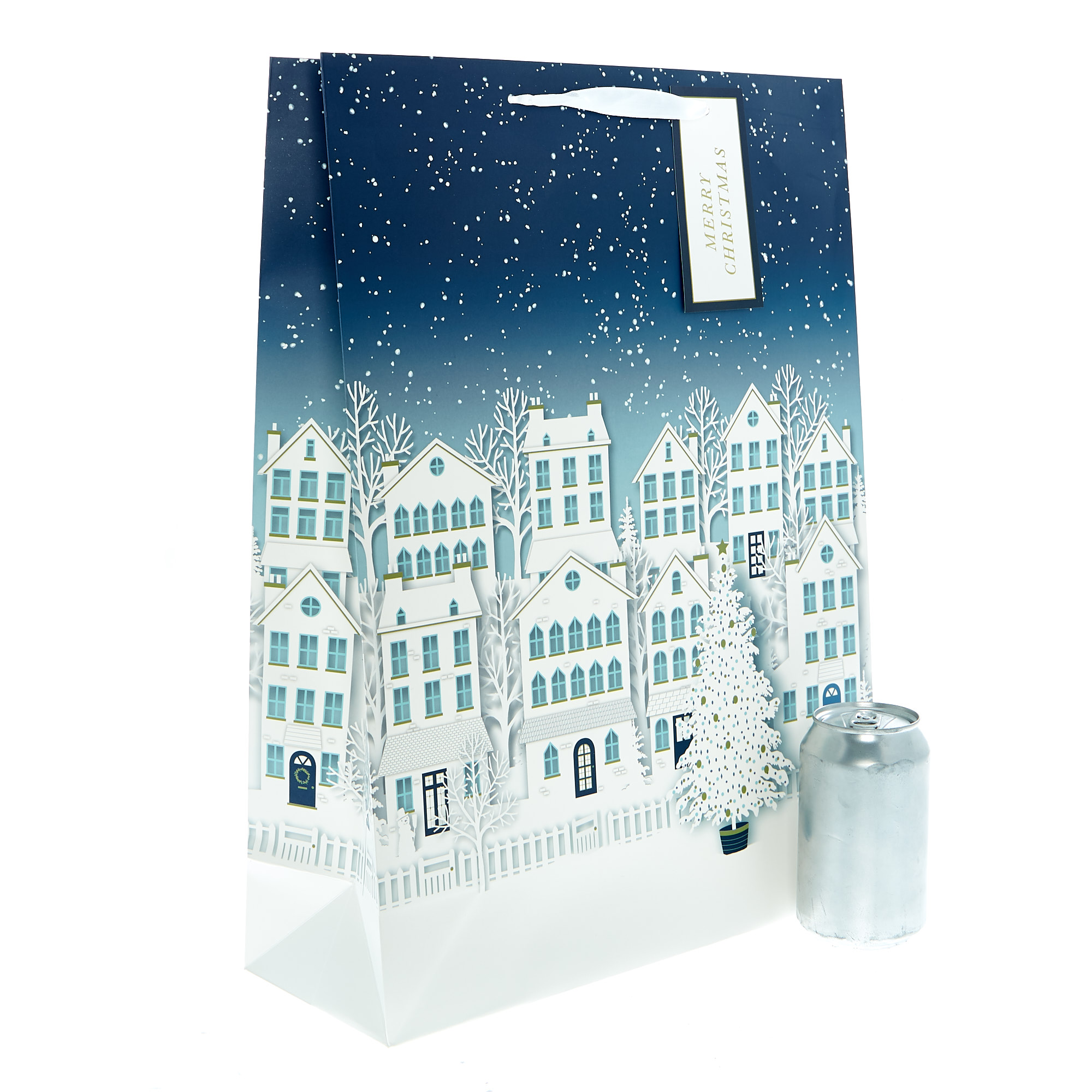 Extra Large Portrait Georgian Village Christmas Gift Bag