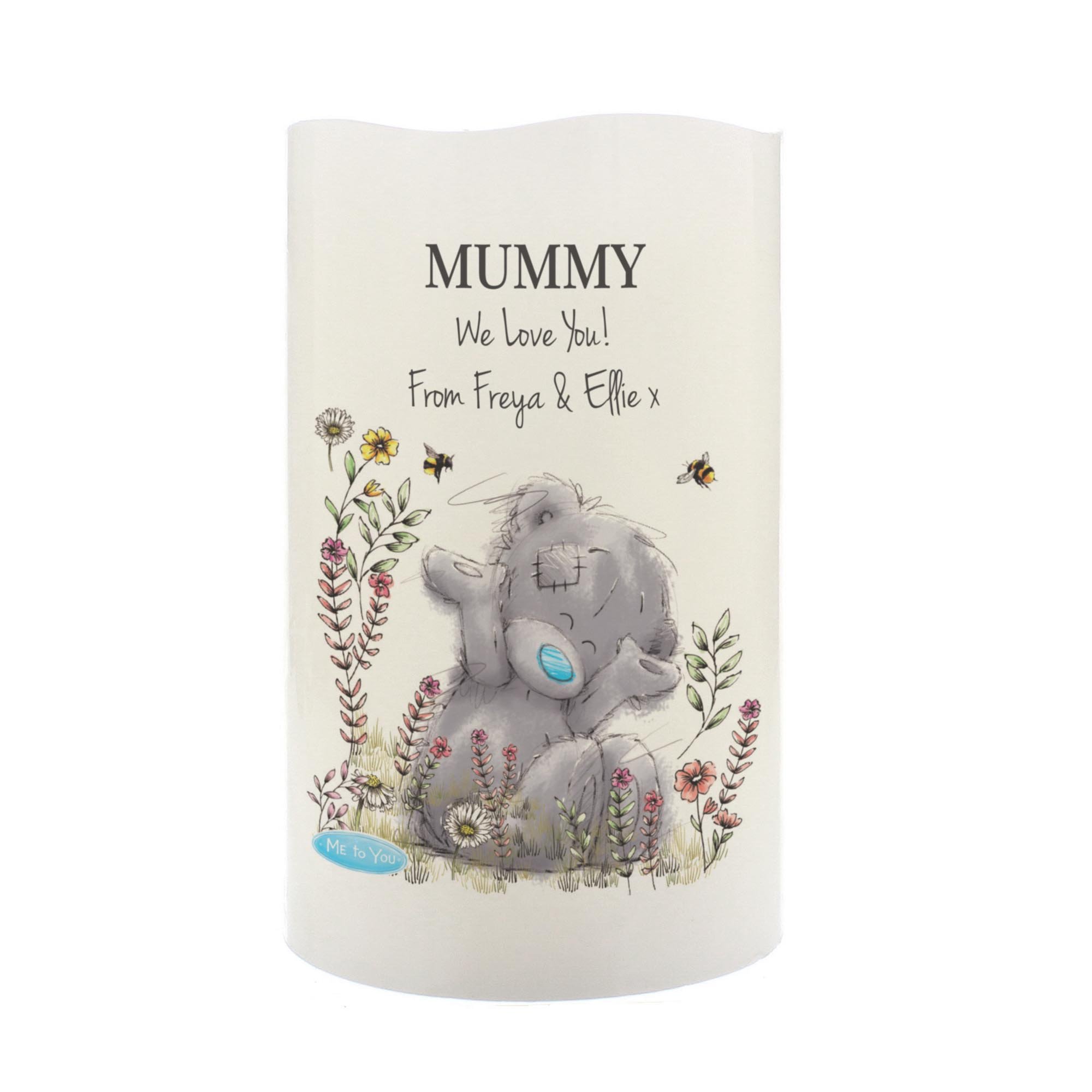 Personalised Me to You Floral LED Candle