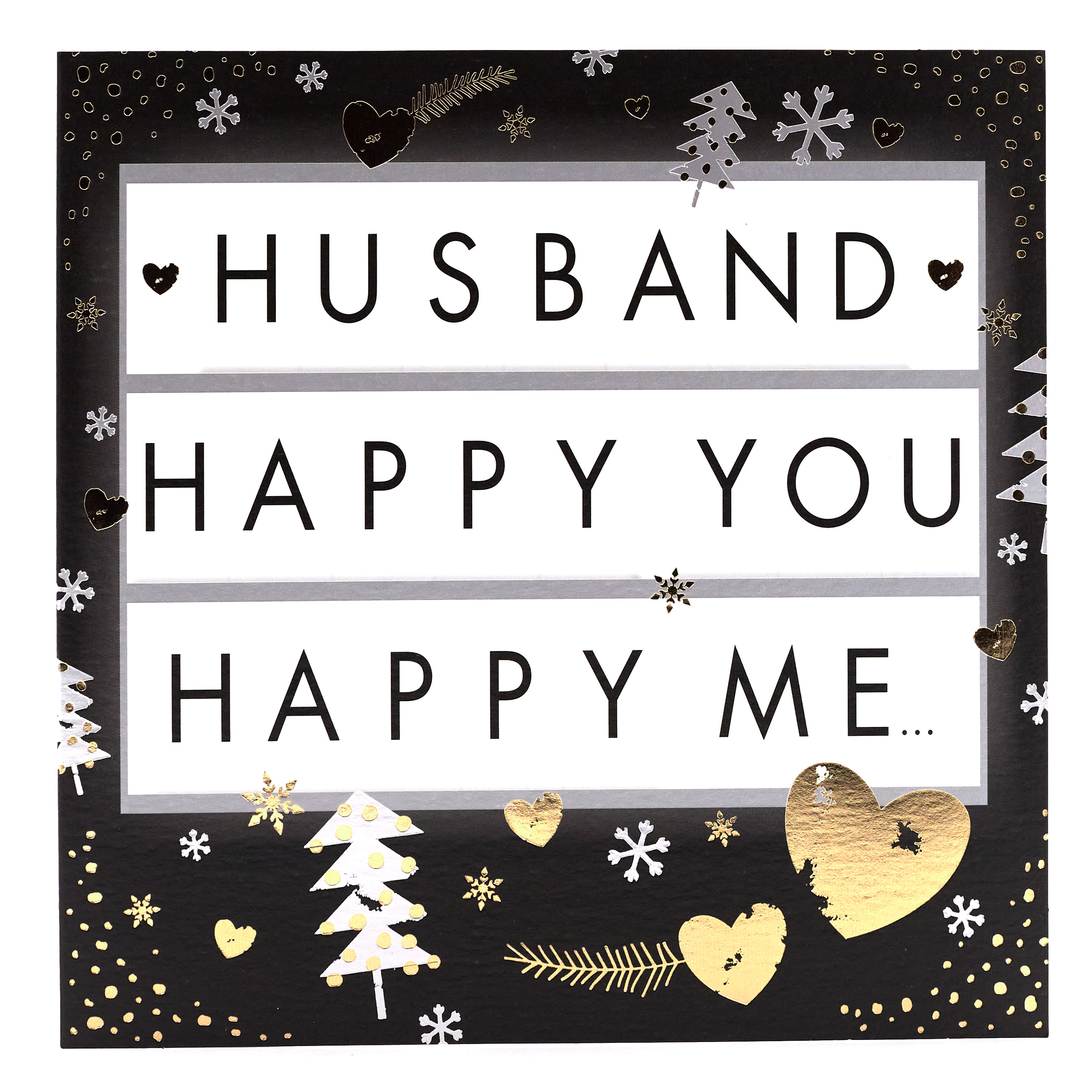 Platinum Collection Christmas Card - Husband Happy You