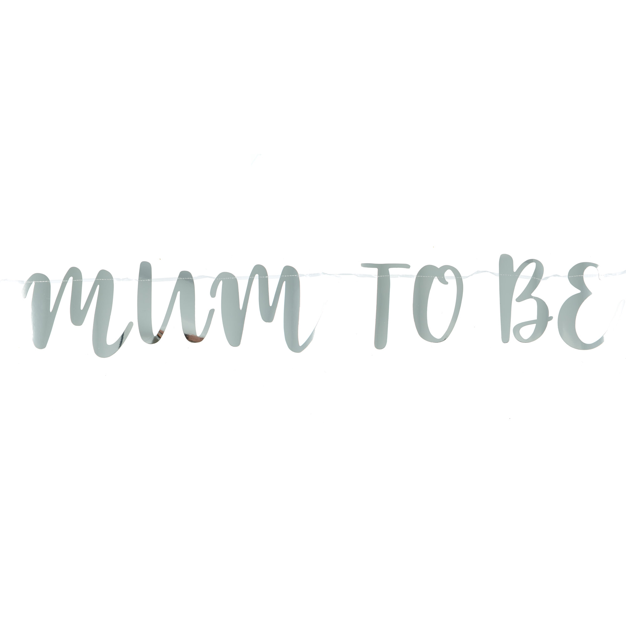 Silver Mum To Be Letter Banner 3m