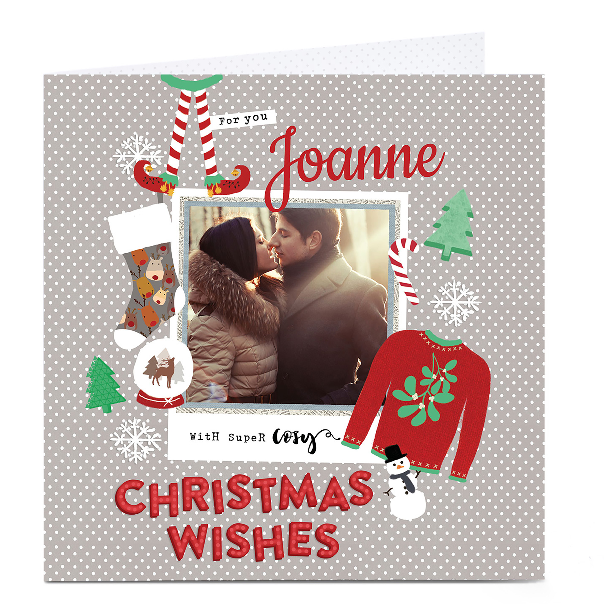 Photo Upload Christmas Card - Cosy Christmas