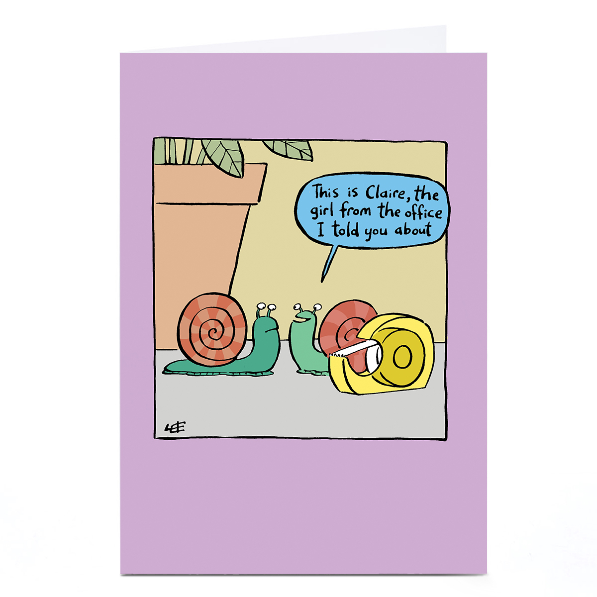 Personalised Lee Fearnley Card - Snail Girlfriend