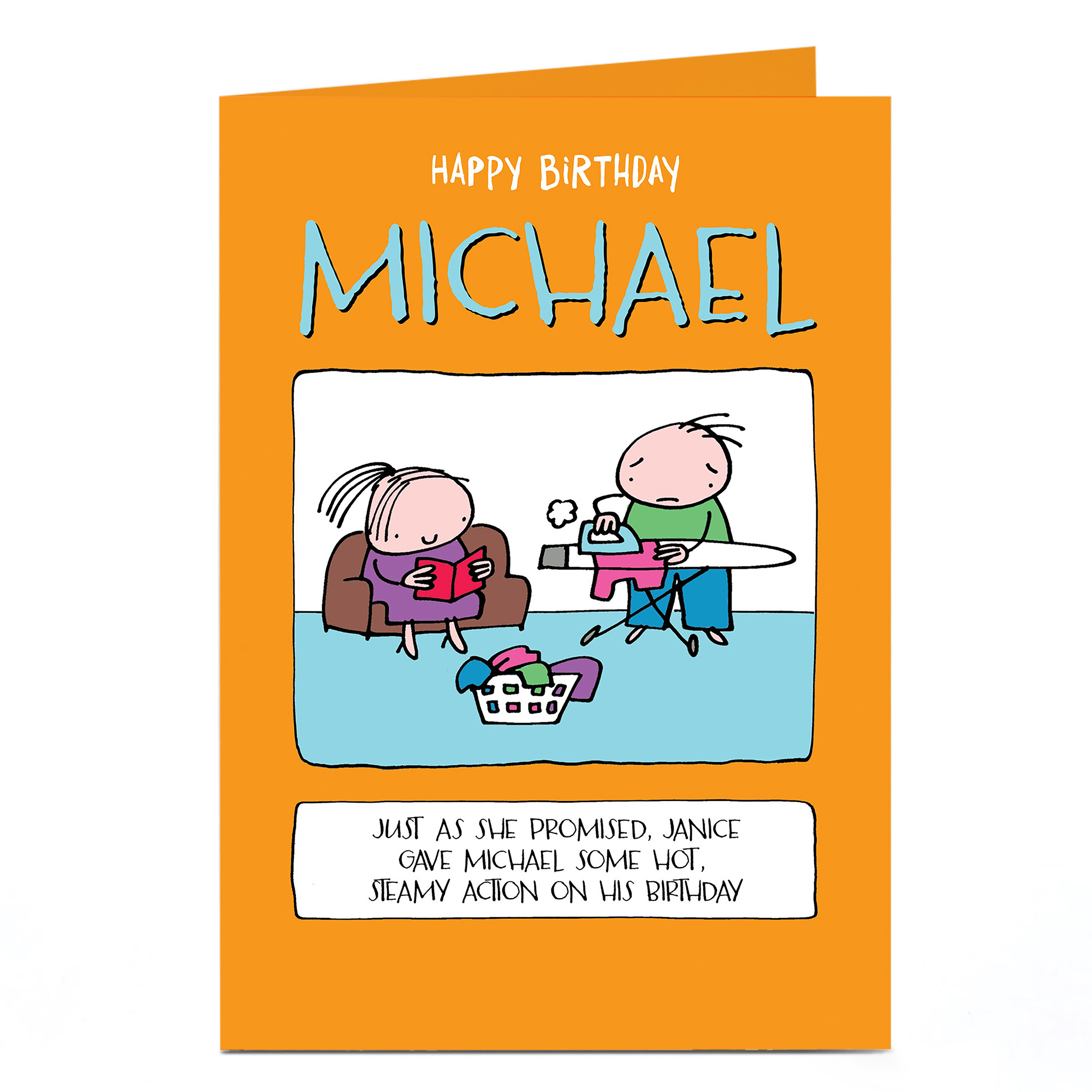 Personalised Birthday Card - Hot & Steamy Action Comic