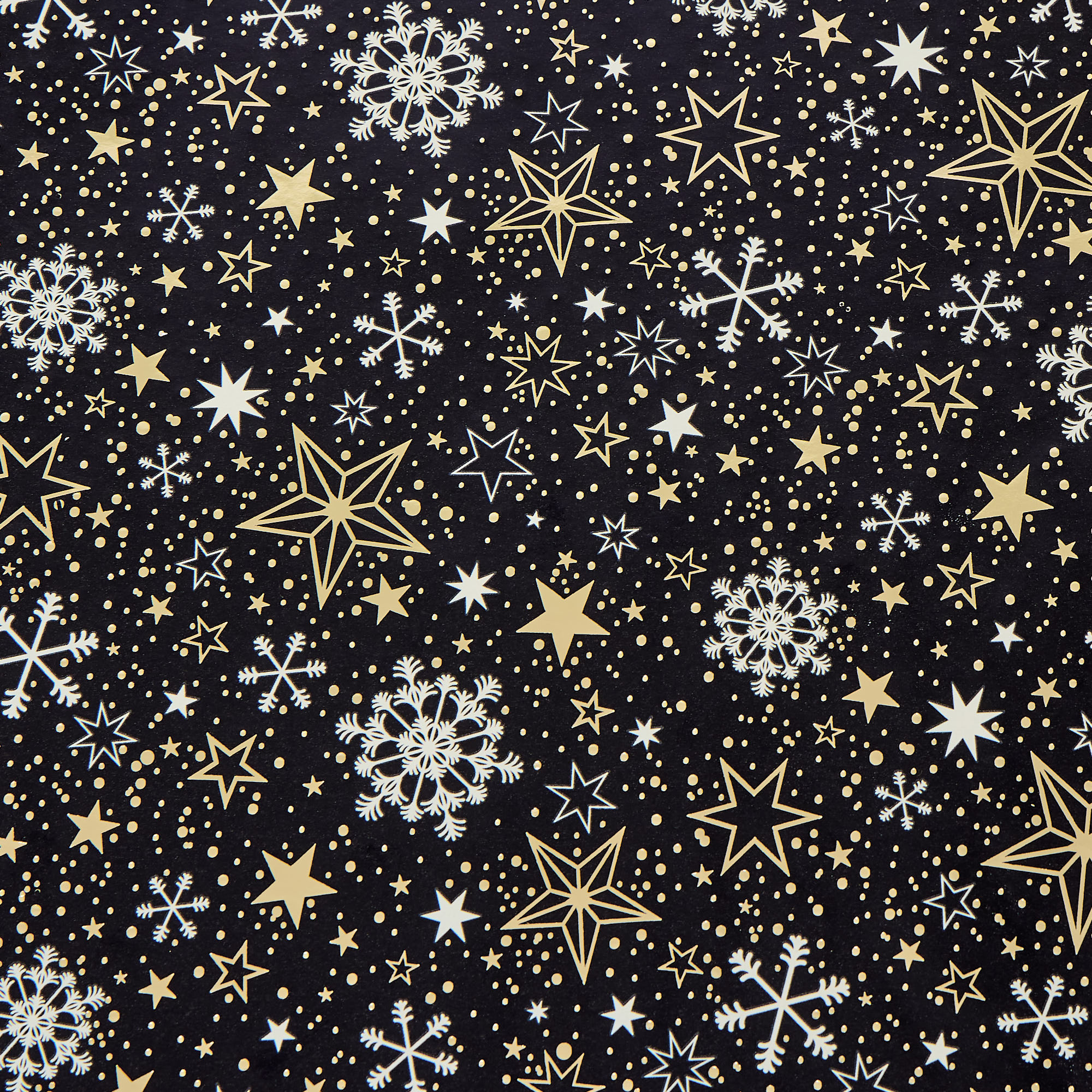 Black & Gold Christmas Gift Wrap Packs - 12 Rolls & Accessories