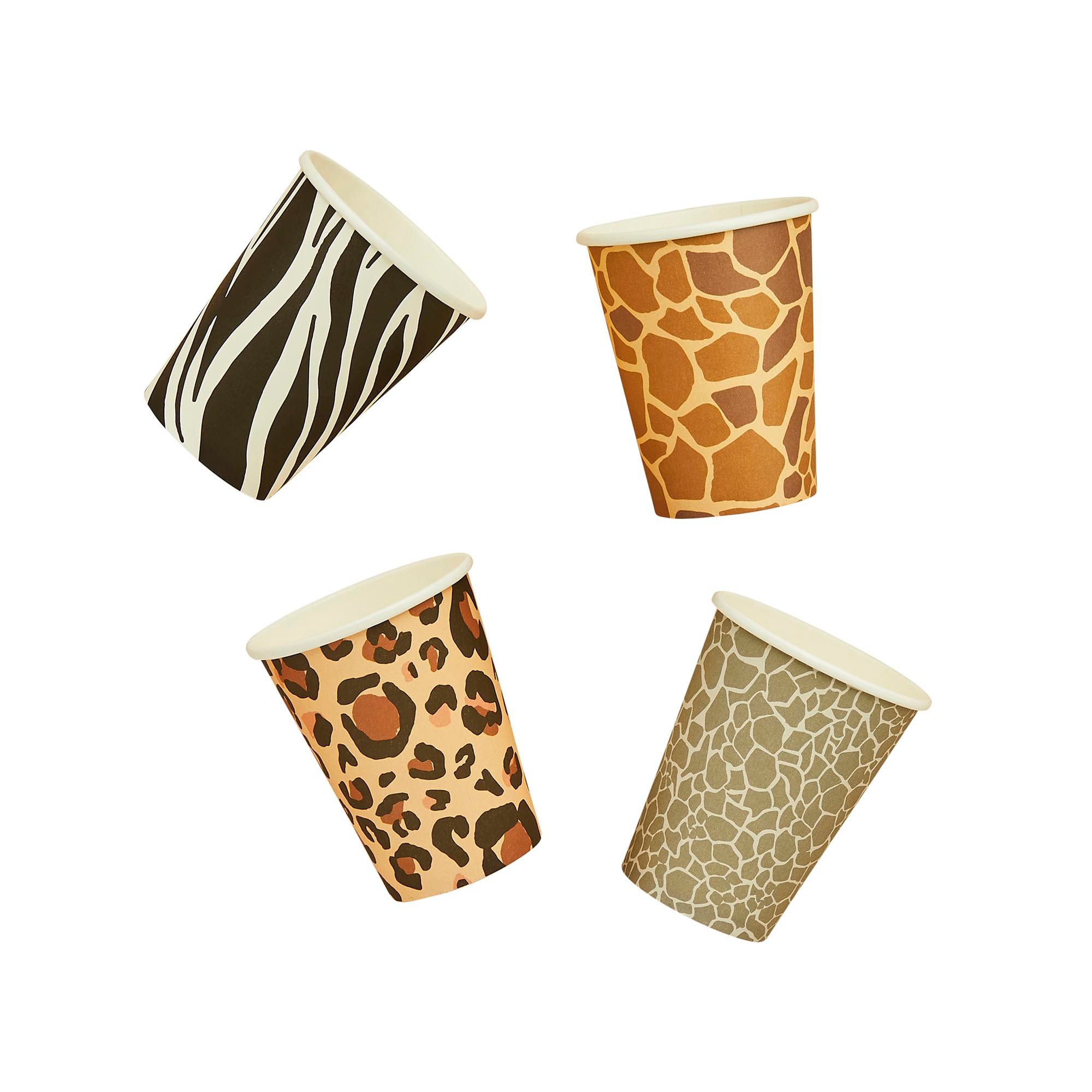 Animal Print Paper Cups - Pack of 8