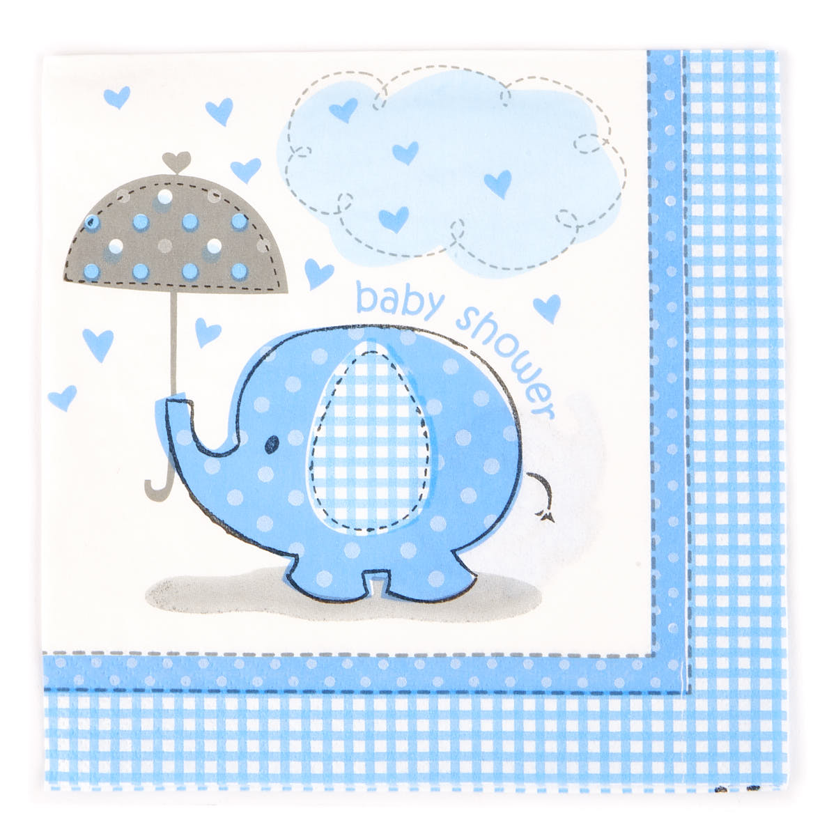 Blue Baby Shower Party Tableware & Decoration Bundle - 16 Guests