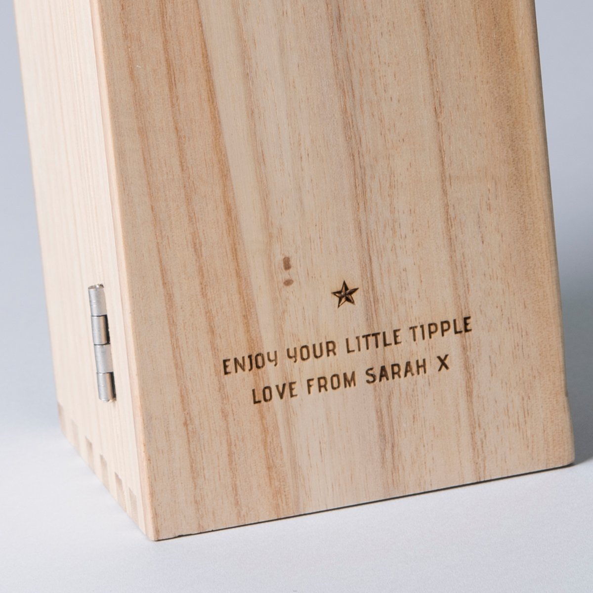 Engraved Luxury Wooden Whisky Box With Glenfiddich Whisky - Anchor