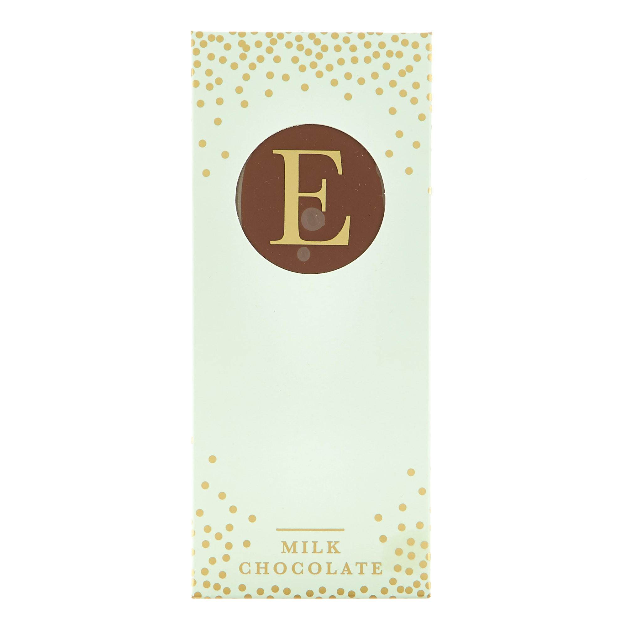 Letter E Milk Chocolate Slab