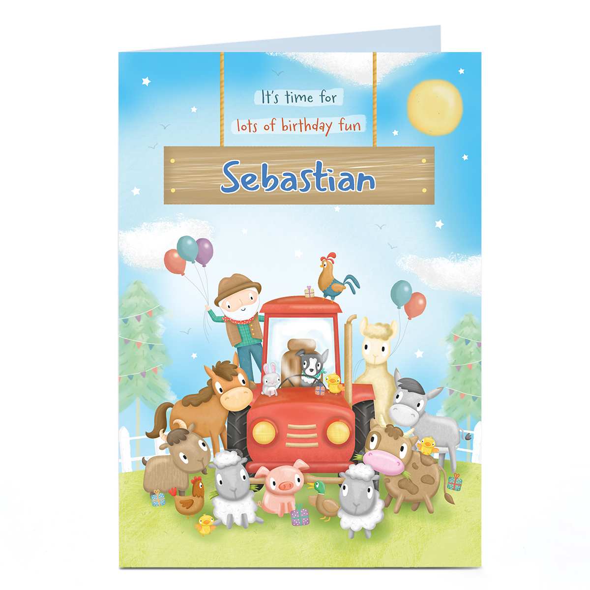 Personalised Birthday Card - Farmyard Fun