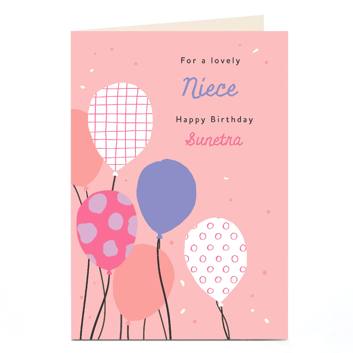 Personalised Birthday Card - Lovely Happy Birthday Balloons